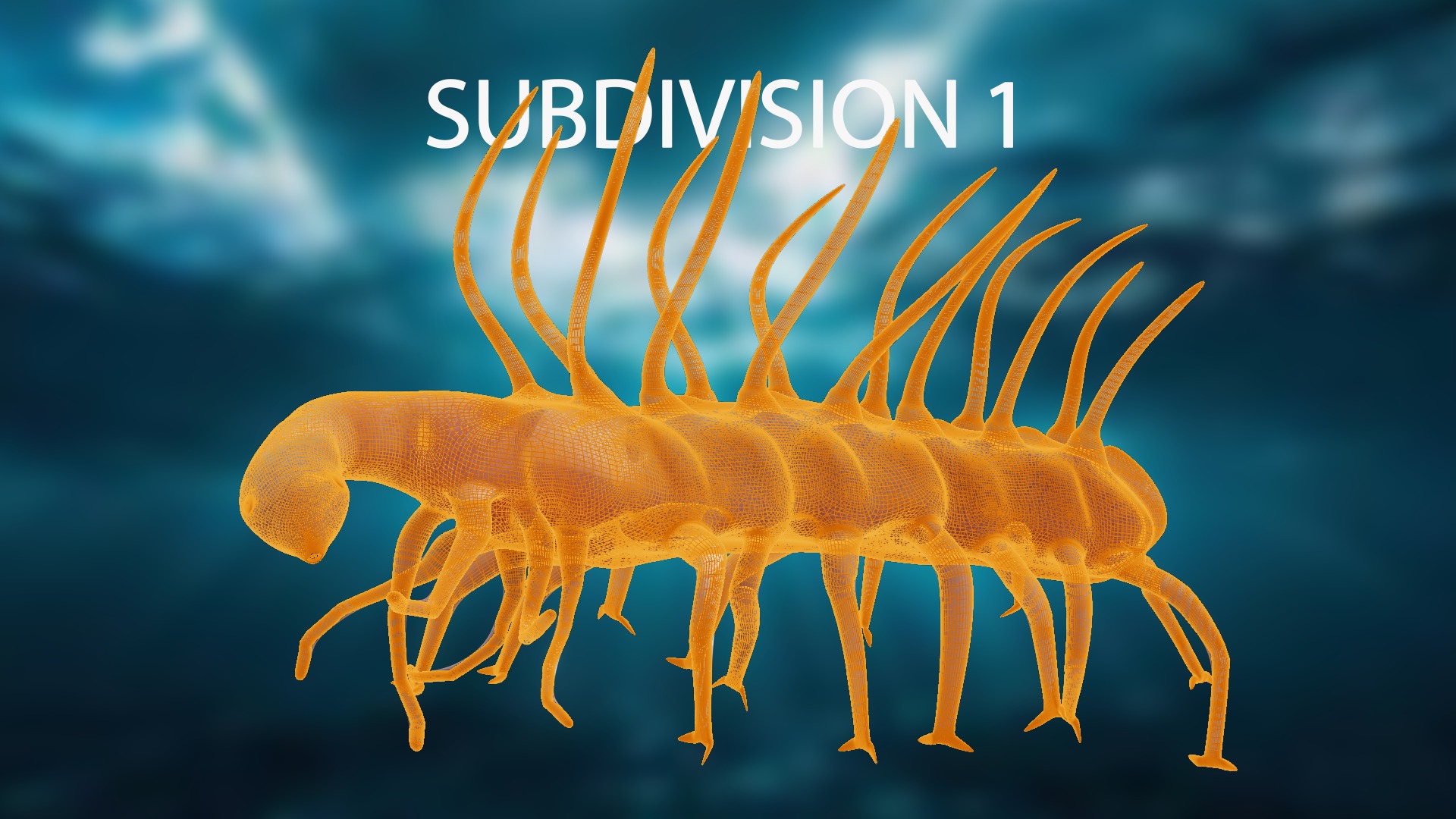 Hallucigenia Low-poly 3D model_8