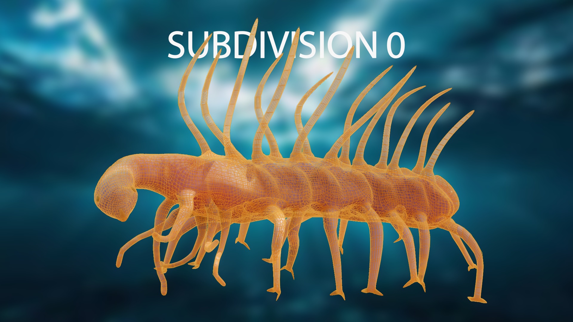 Hallucigenia Low-poly 3D model_7