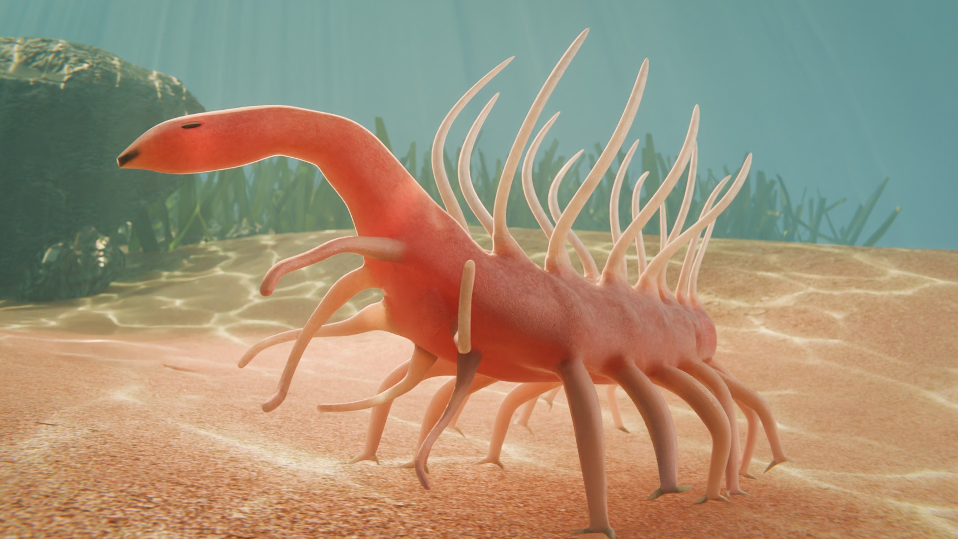 Hallucigenia Low-poly 3D model_1