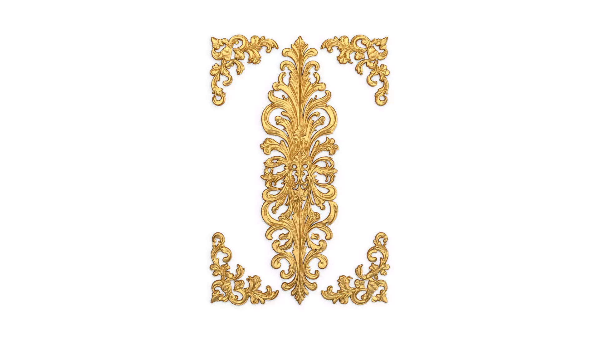 Classic decor ornament carved 39 3D model_0