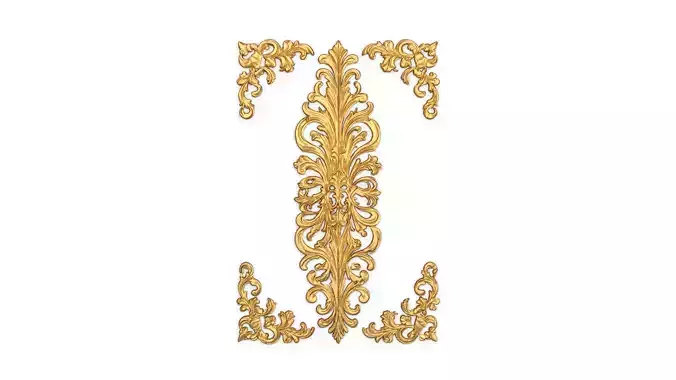 Classic decor ornament carved 39 3D model