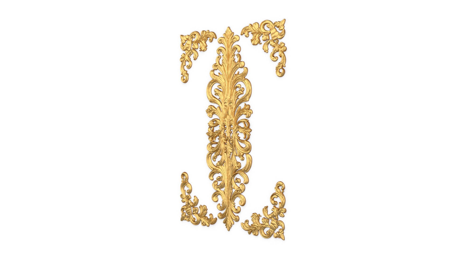 Classic decor ornament carved 39 3D model_1