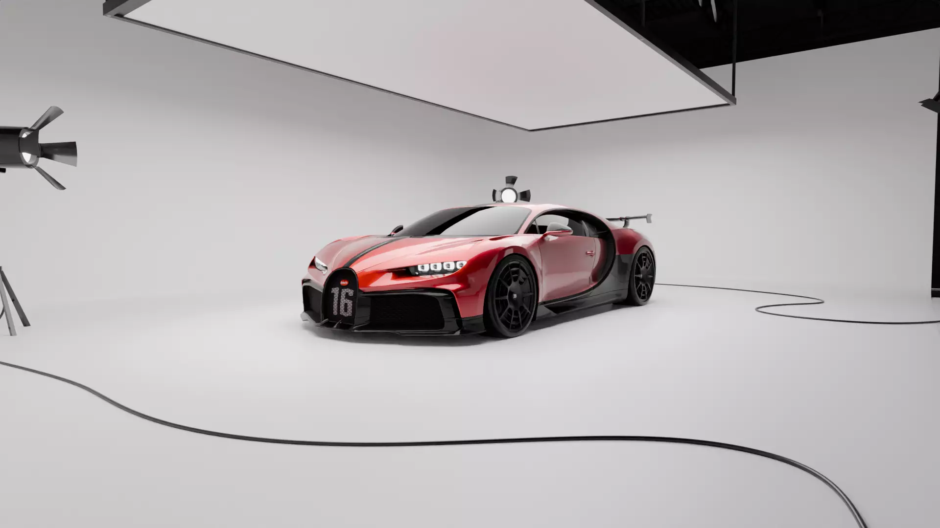 Car light studio  3D model_0