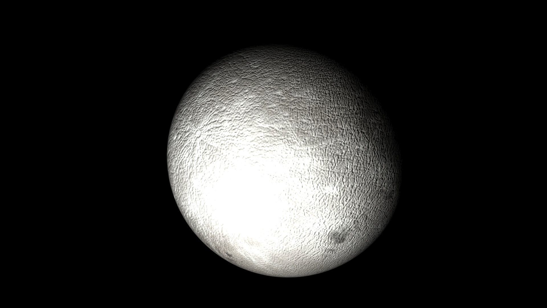 Moon In First Quarter Phase 3D model_8