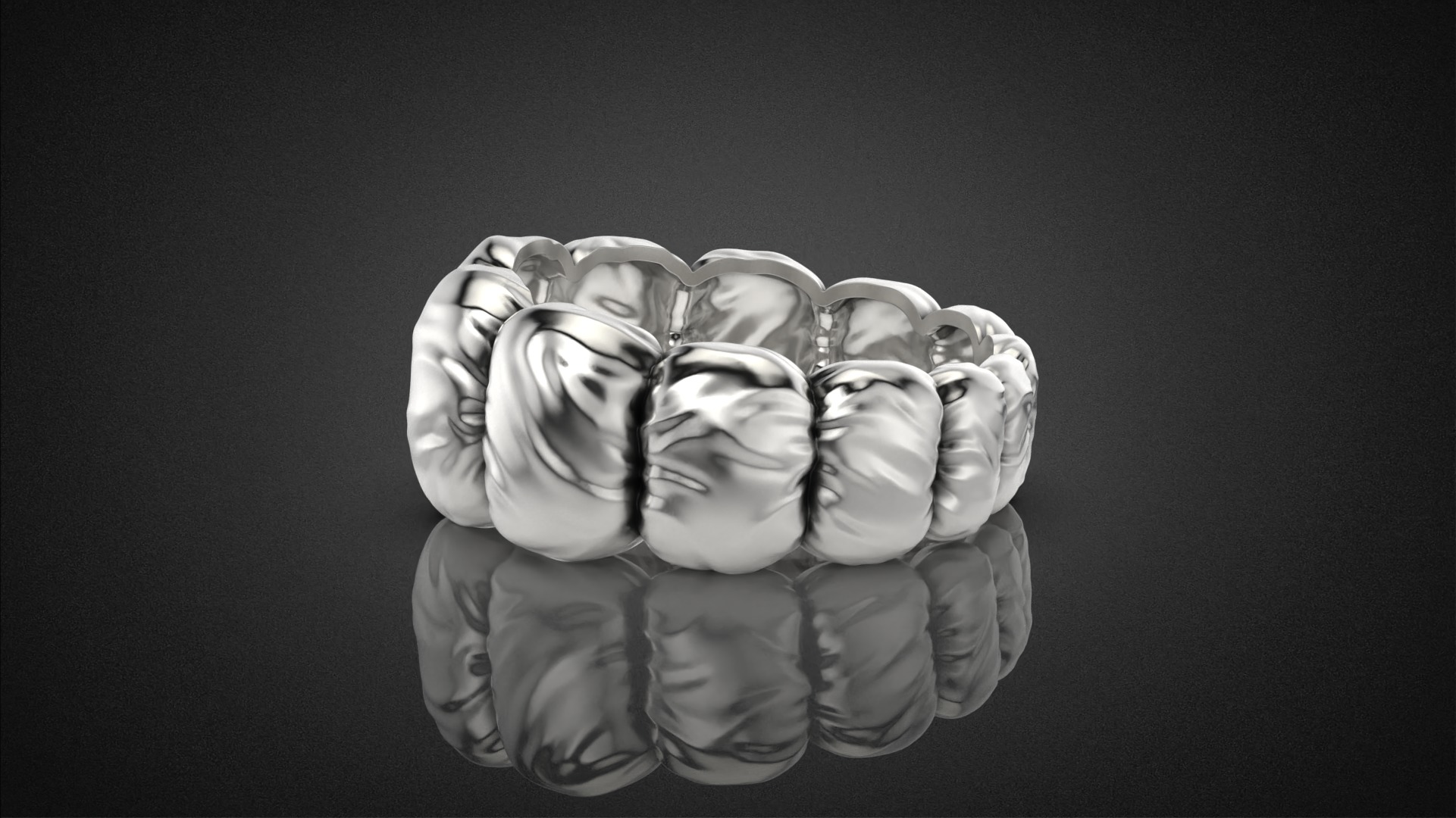 Fashion Down Jacket ring R52 all sizes 3D print model_21