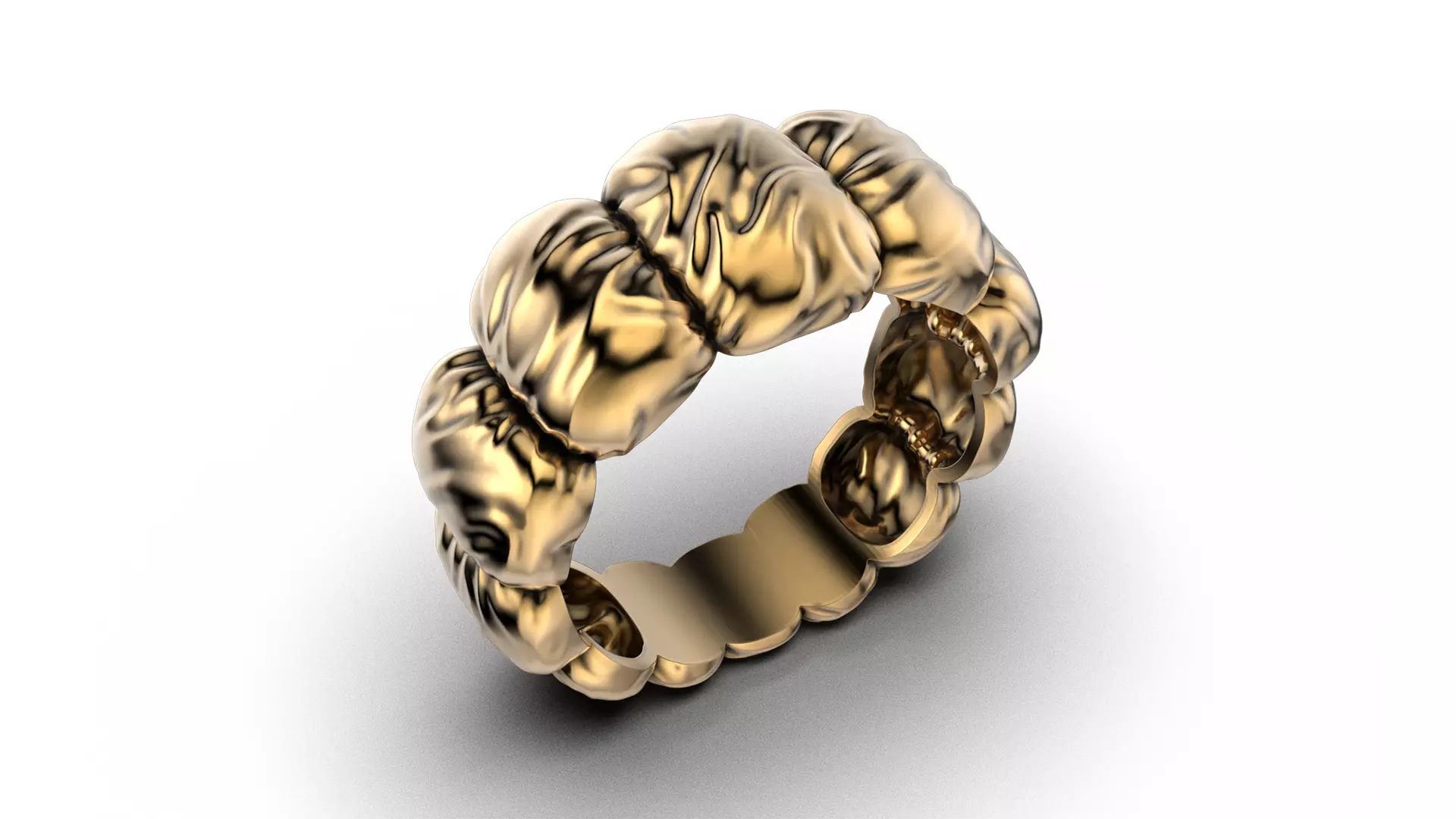 Fashion Down Jacket ring R52 all sizes 3D print model_0