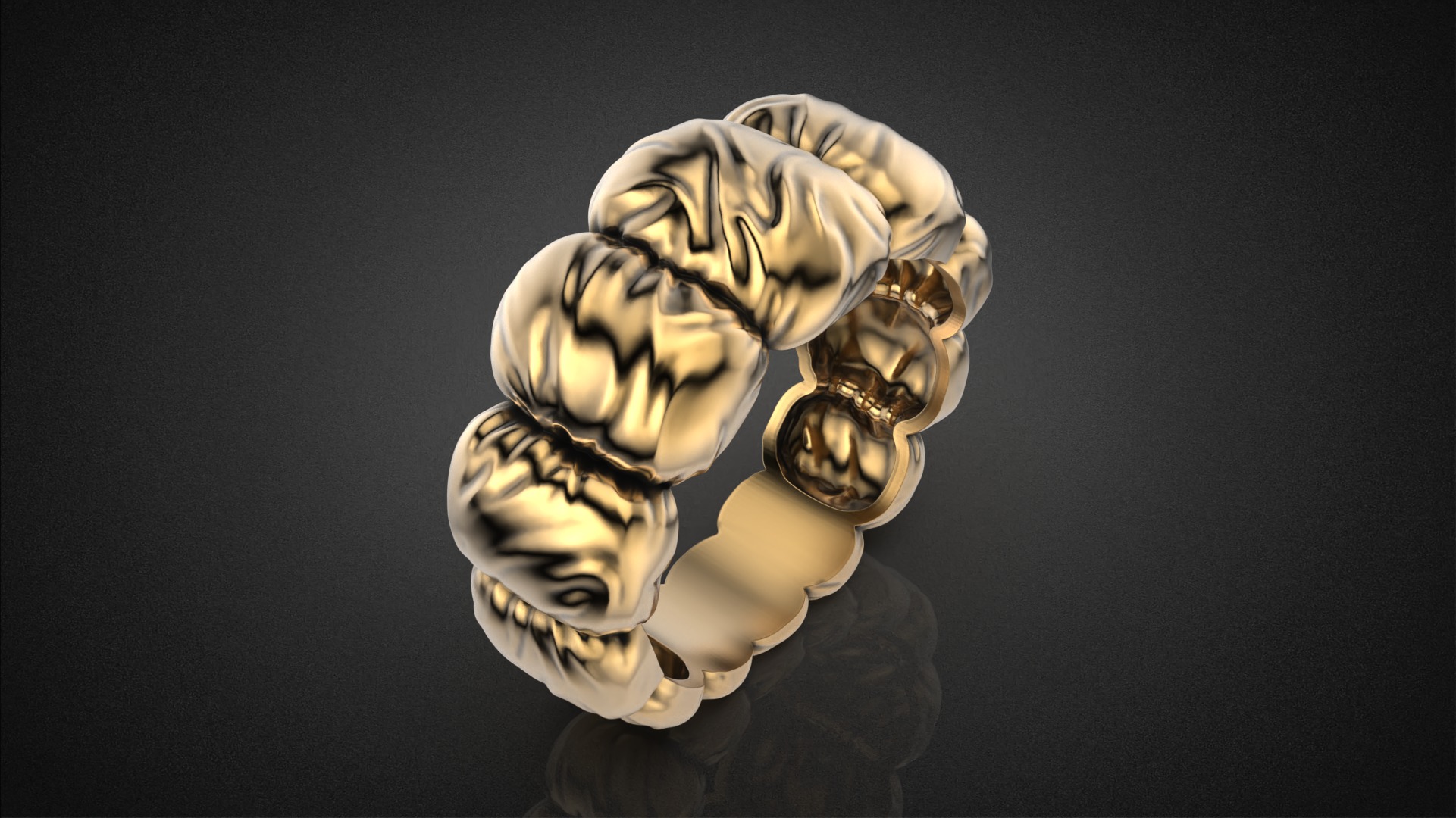 Fashion Down Jacket ring R52 all sizes 3D print model_11