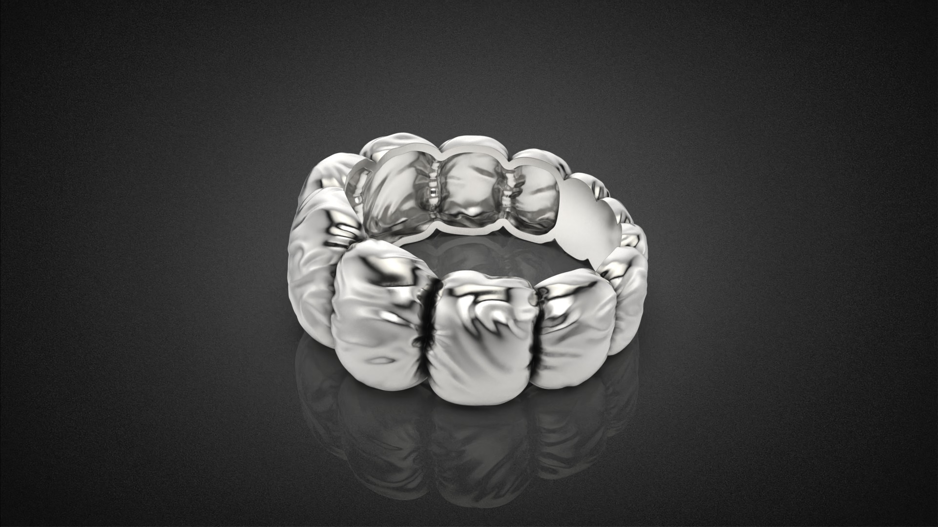 Fashion Down Jacket ring R52 all sizes 3D print model_13