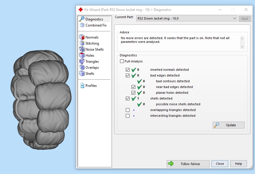 Fashion Down Jacket ring R52 all sizes 3D print model_4