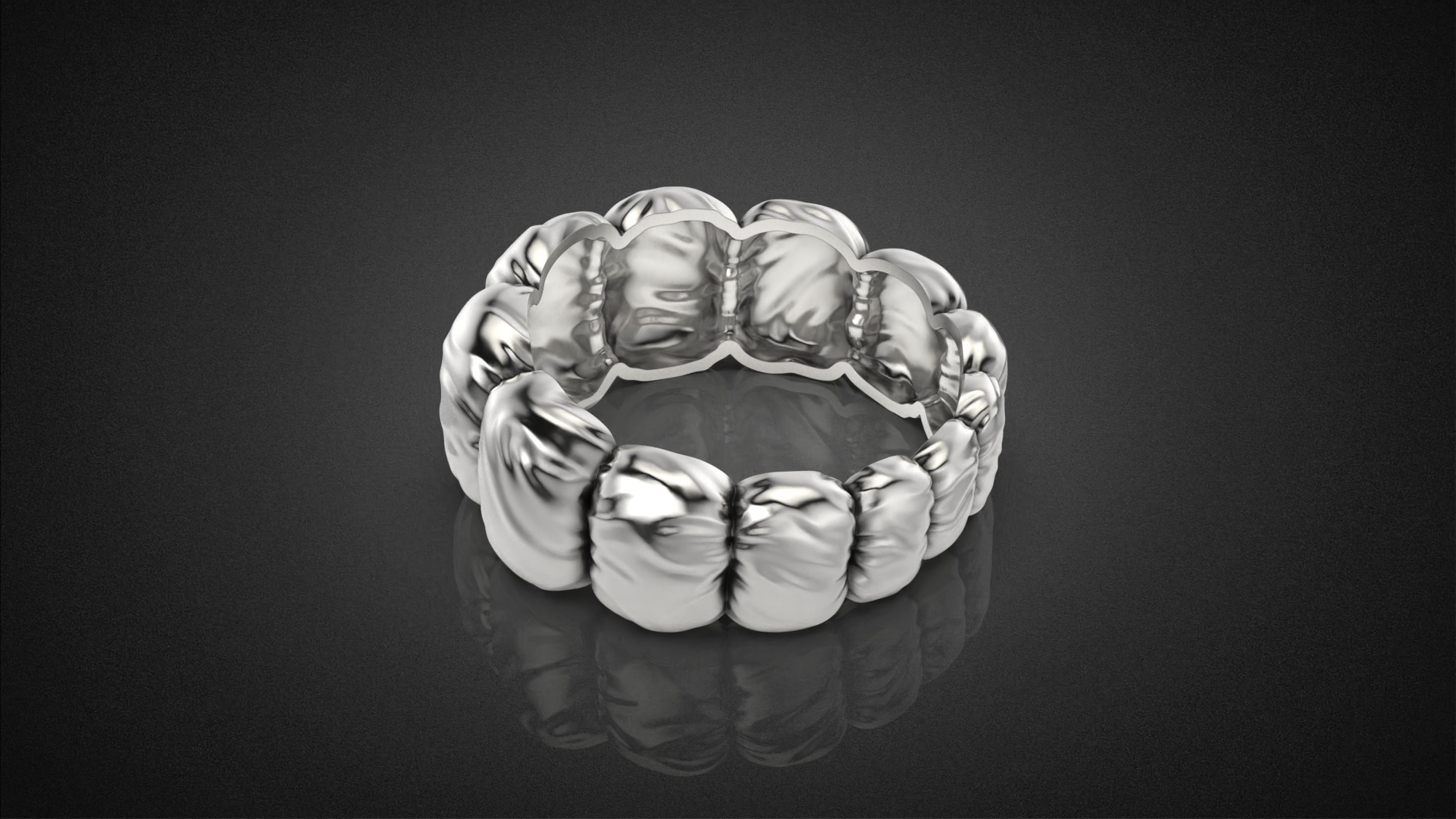 Fashion Down Jacket ring R52 all sizes 3D print model_14