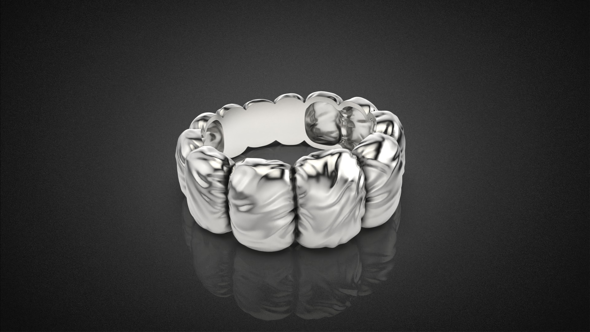 Fashion Down Jacket ring R52 all sizes 3D print model_17