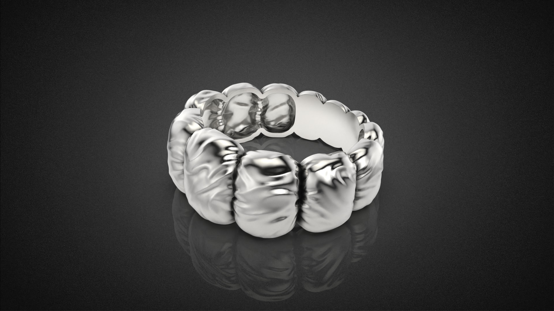 Fashion Down Jacket ring R52 all sizes 3D print model_18