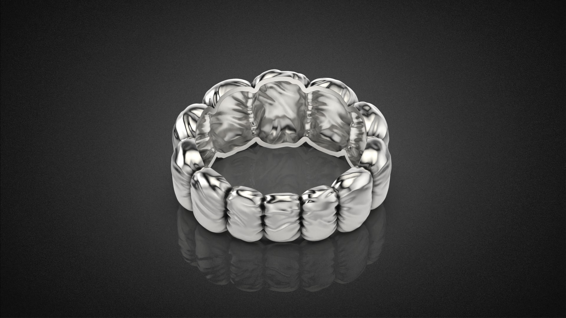 Fashion Down Jacket ring R52 all sizes 3D print model_15