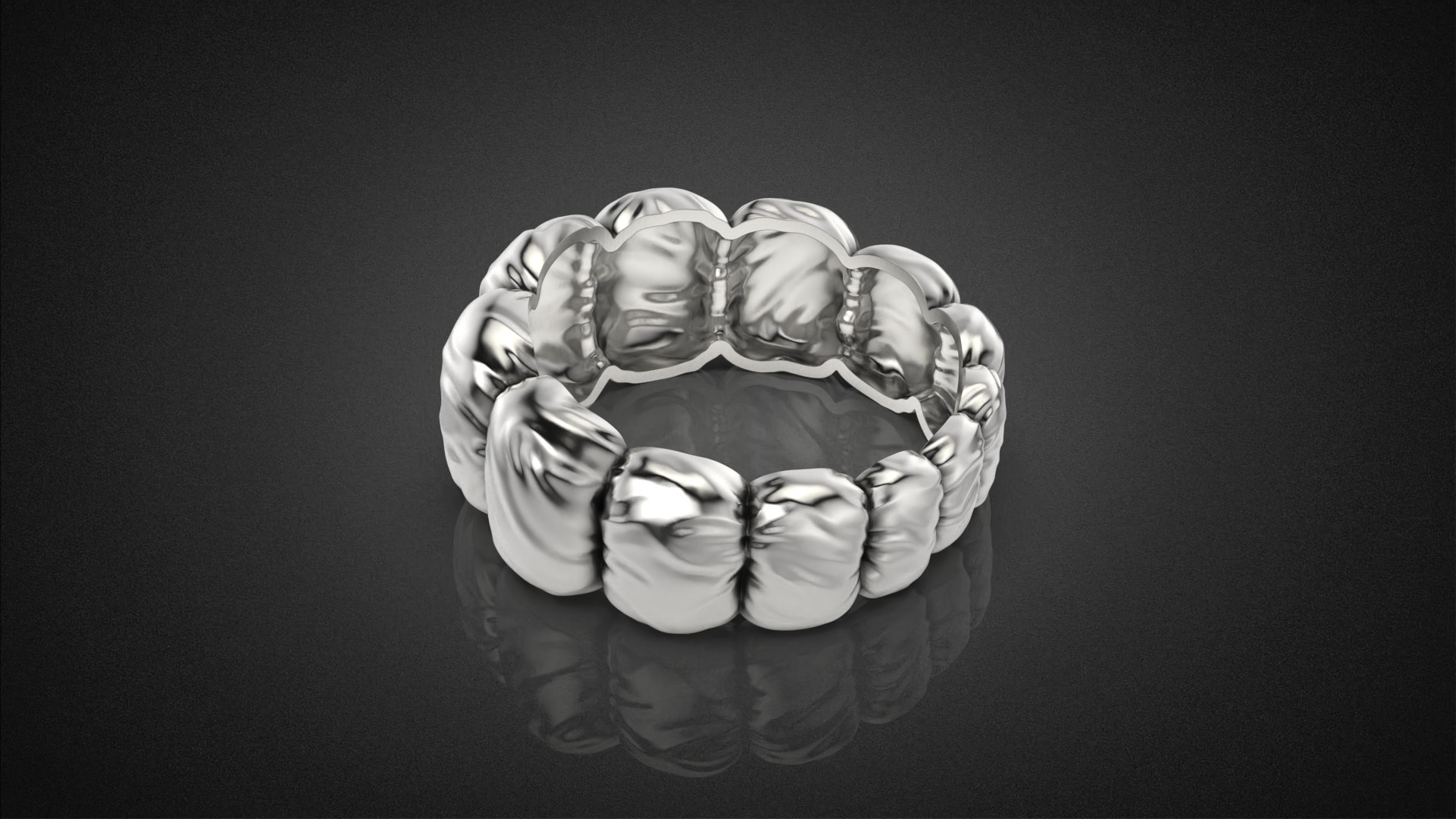 Fashion Down Jacket ring R52 all sizes 3D print model_19