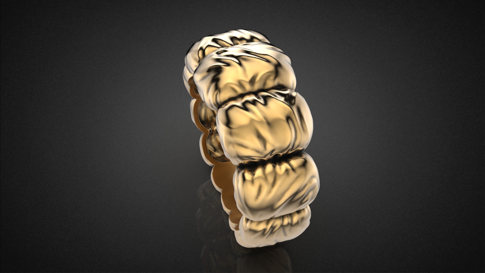 Fashion Down Jacket ring R52 all sizes 3D print model_7
