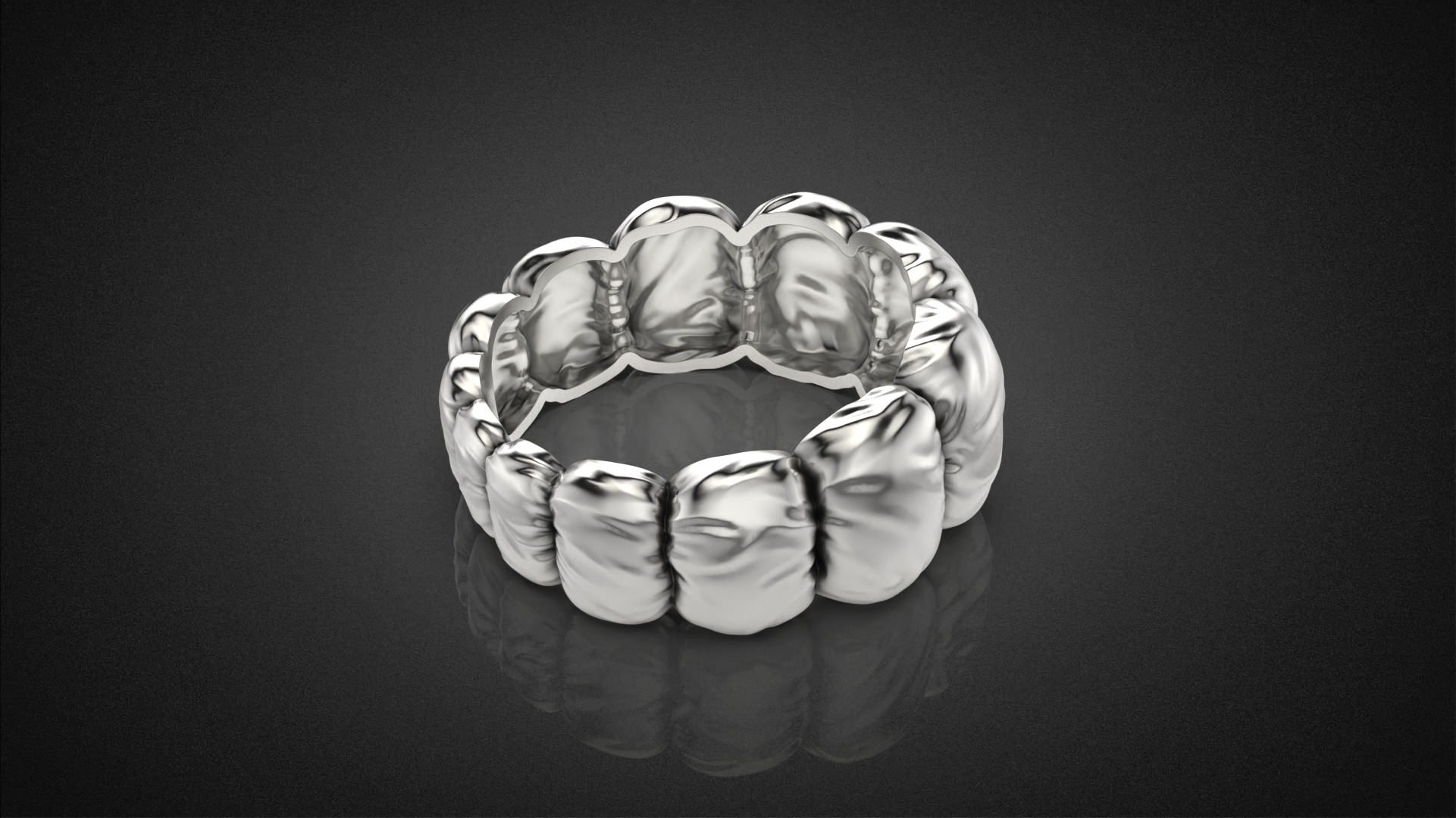 Fashion Down Jacket ring R52 all sizes 3D print model_16