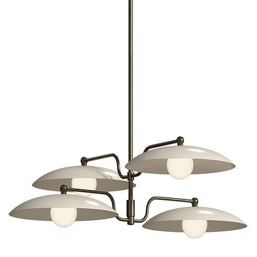 Vintage Art Deco Chandelier 3D model