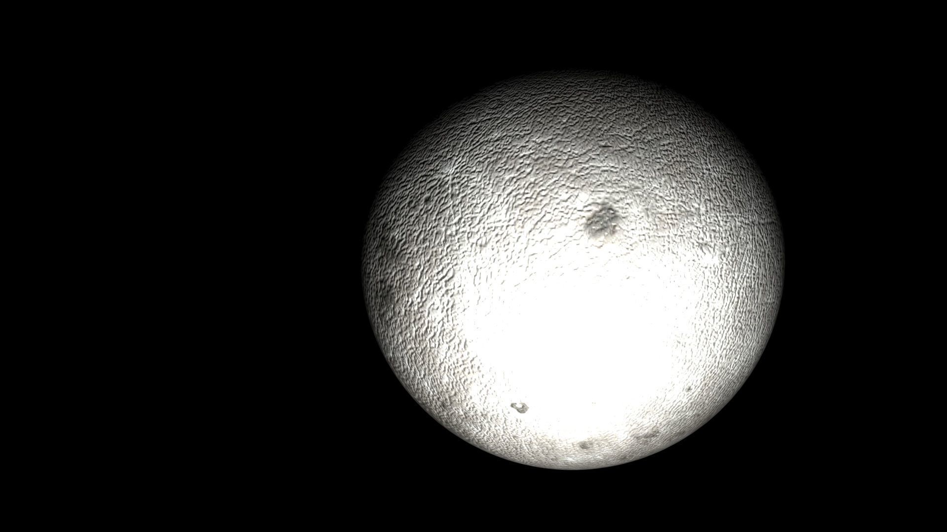 Moon In Waxing Crescent Phase 3D model_7