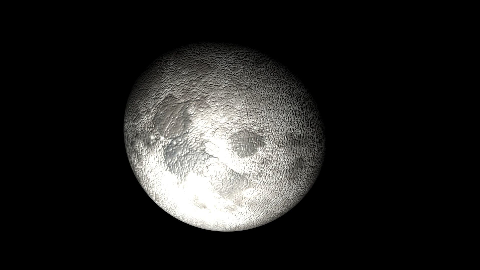 Moon In Waxing Crescent Phase 3D model_5