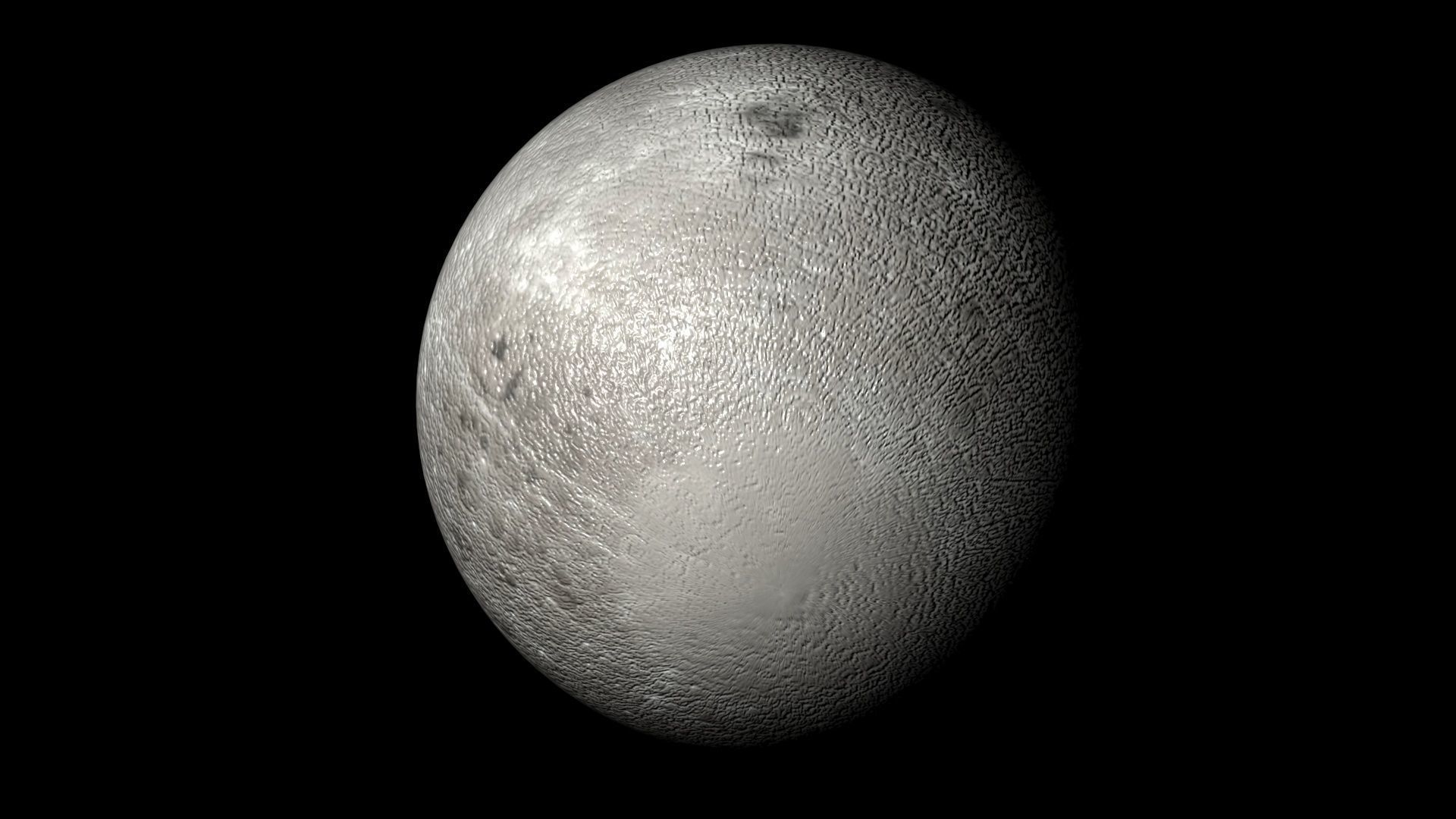 Moon In Waxing Crescent Phase 3D model_11