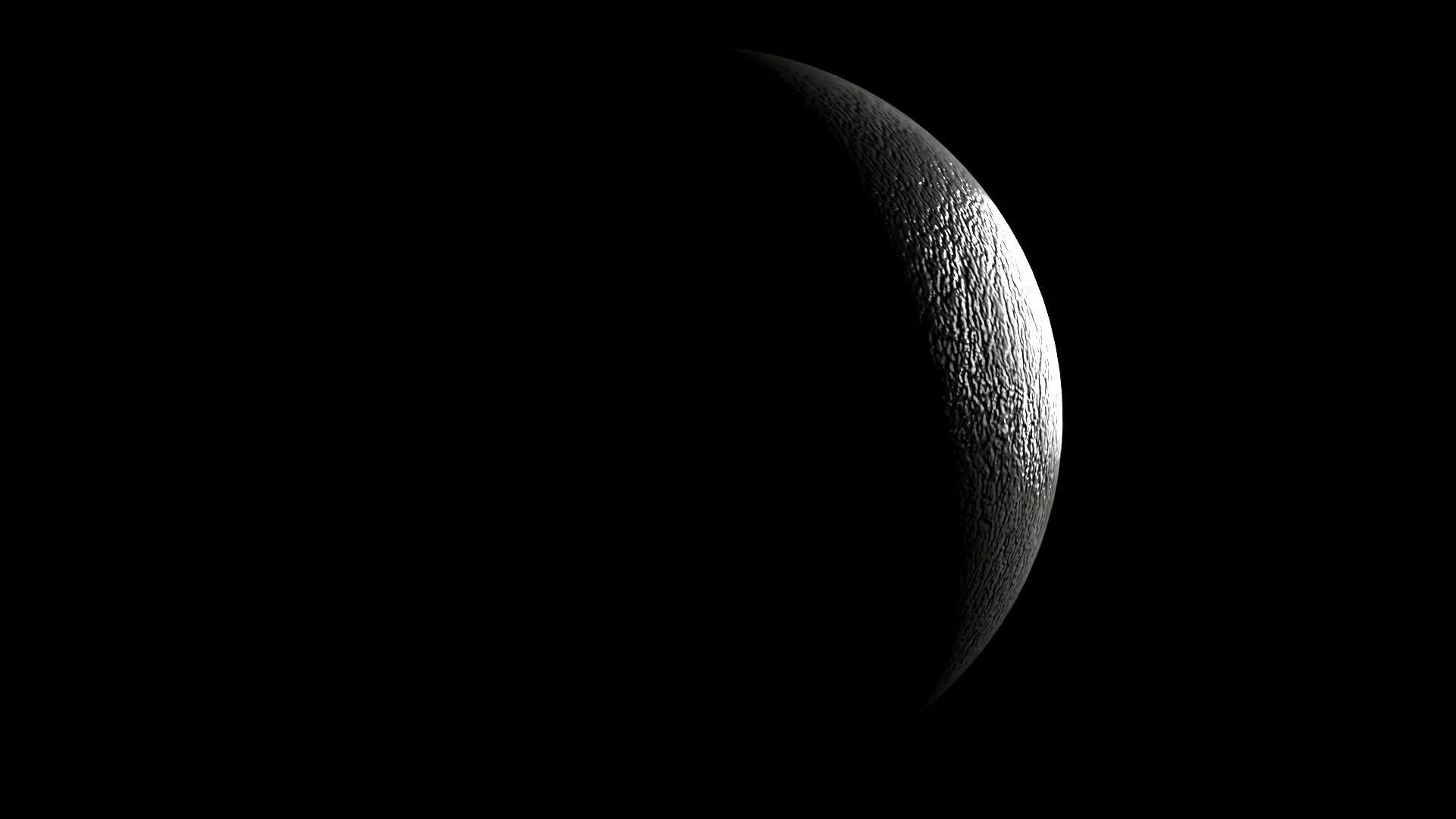 Moon In Waxing Crescent Phase 3D model_0