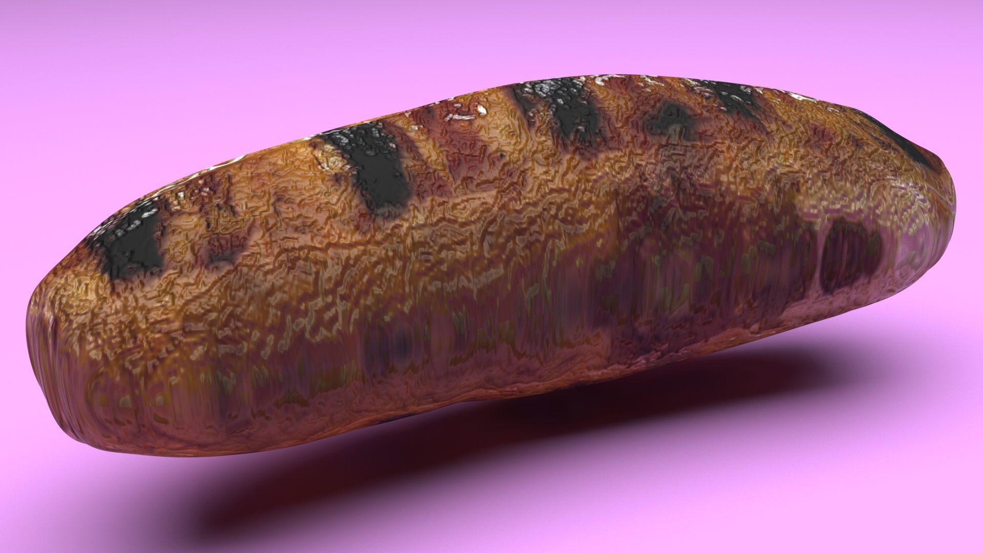 Grilled Sausage 3D model_5