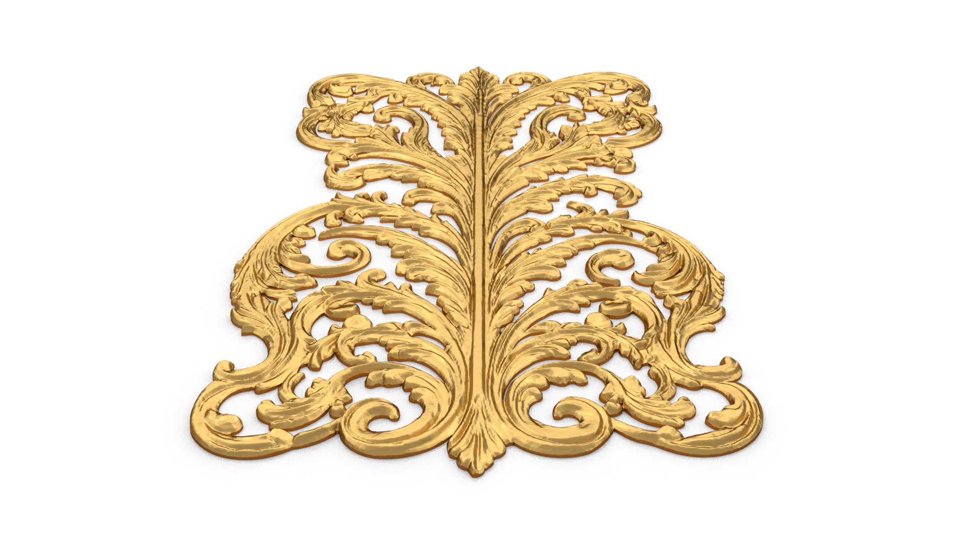 Classic decor ornament carved 40 3D model_4