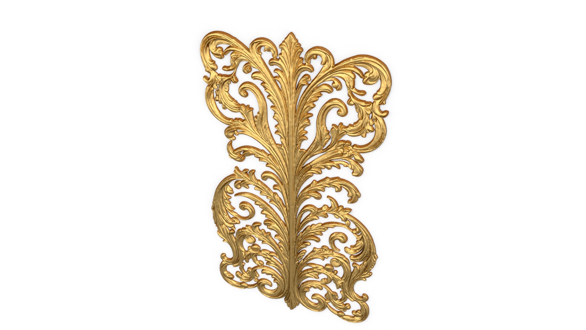 Classic decor ornament carved 40 3D model_3
