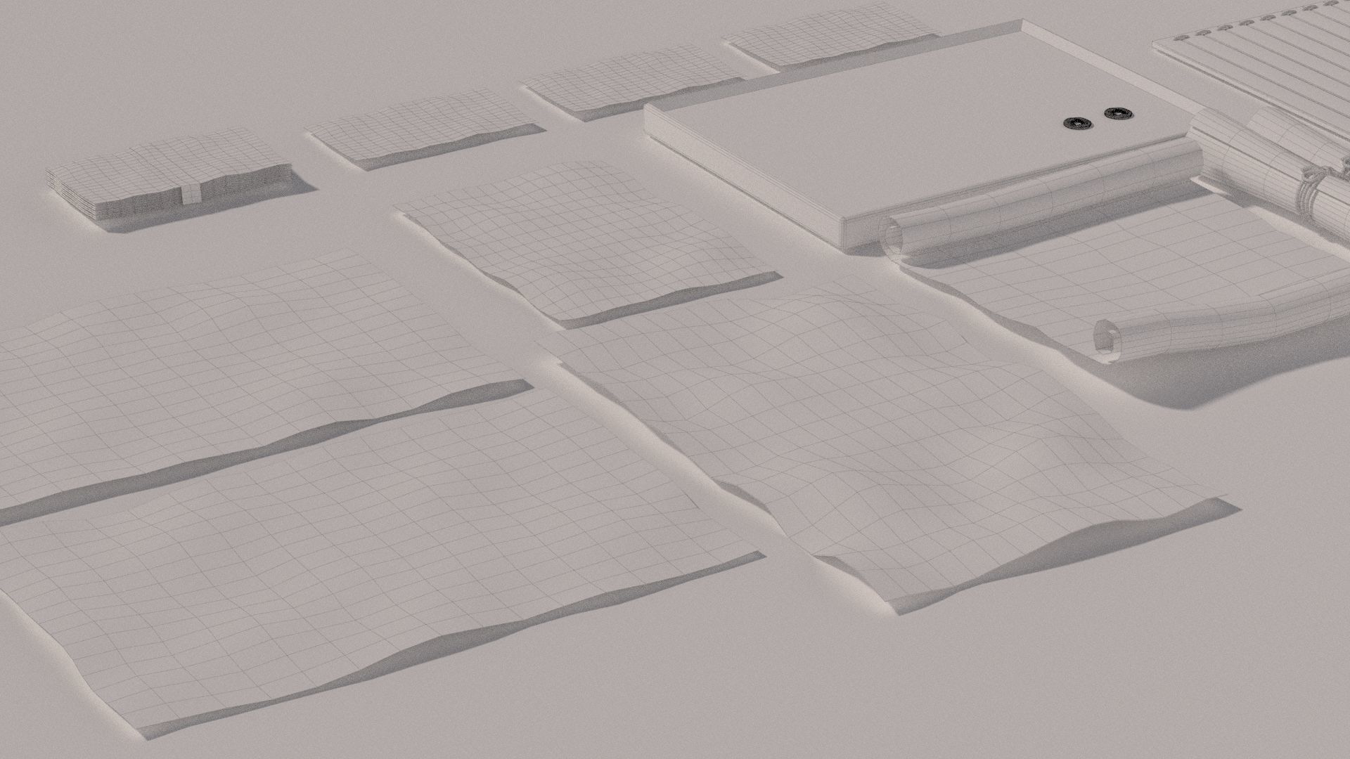 Chinese Museum Ancient Documents and Money 3D model_17