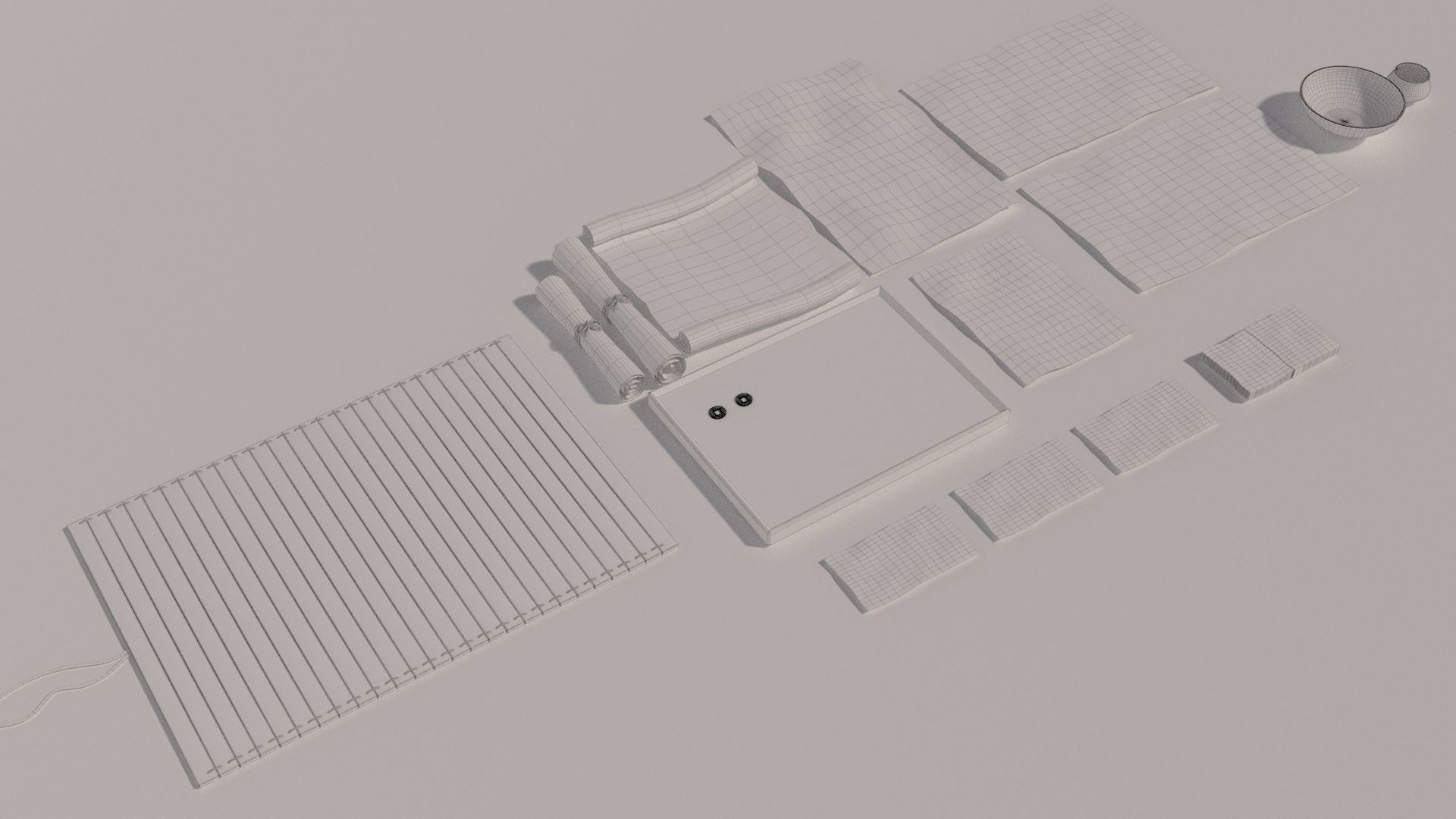 Chinese Museum Ancient Documents and Money 3D model_10