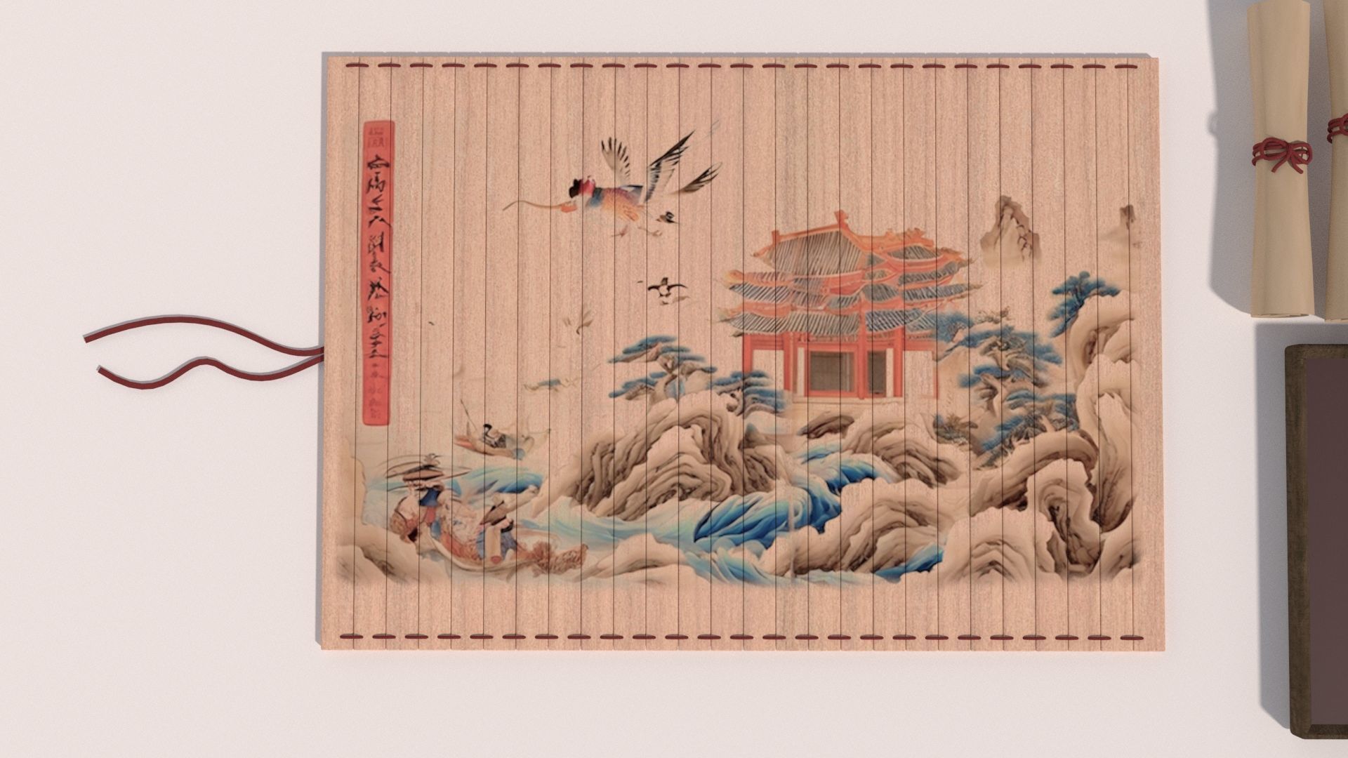 Chinese Museum Ancient Documents and Money 3D model_2