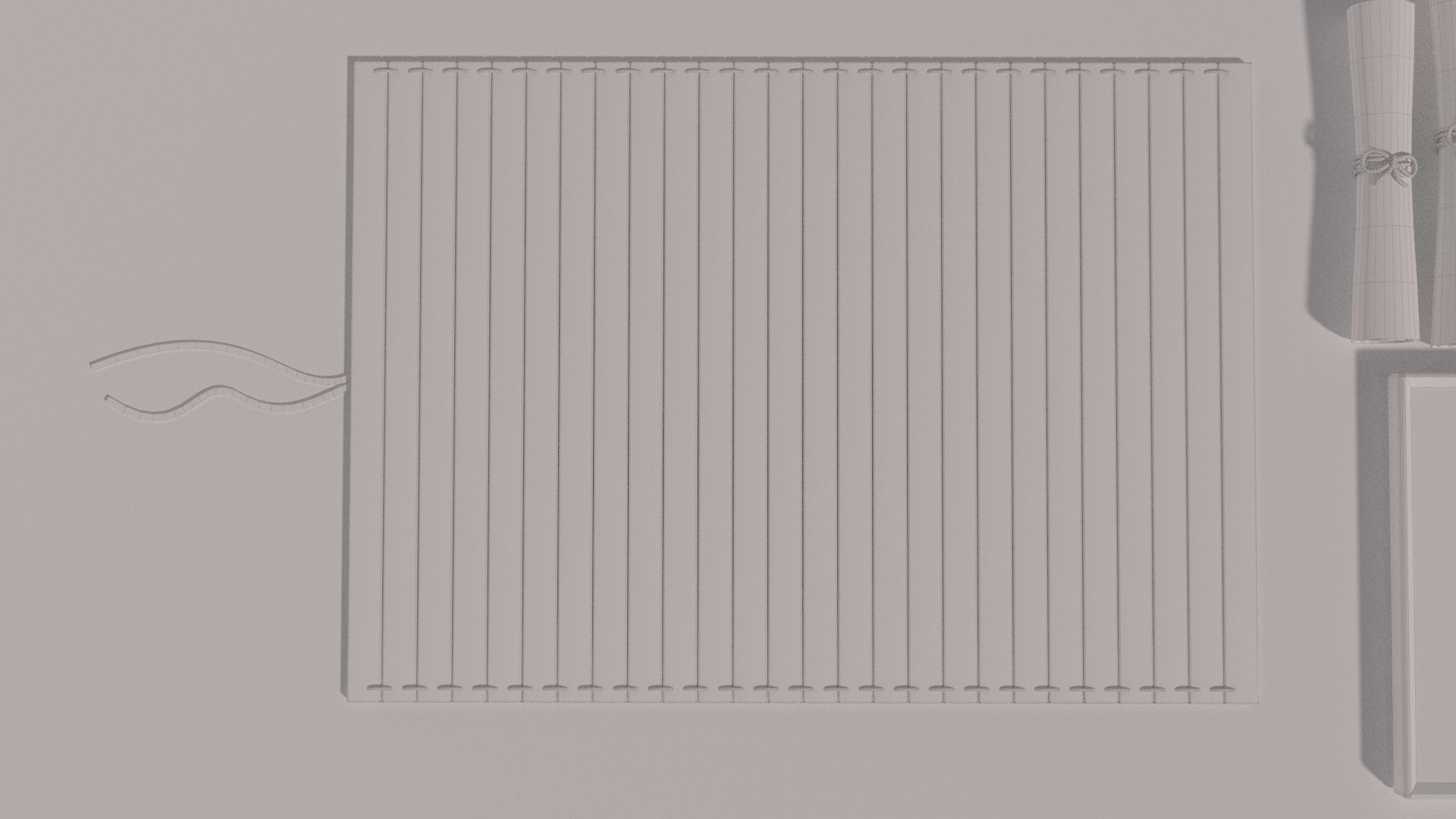 Chinese Museum Ancient Documents and Money 3D model_12