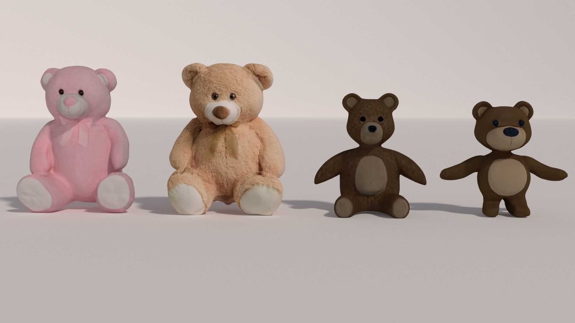 4 Teddy Bear 3D model_3