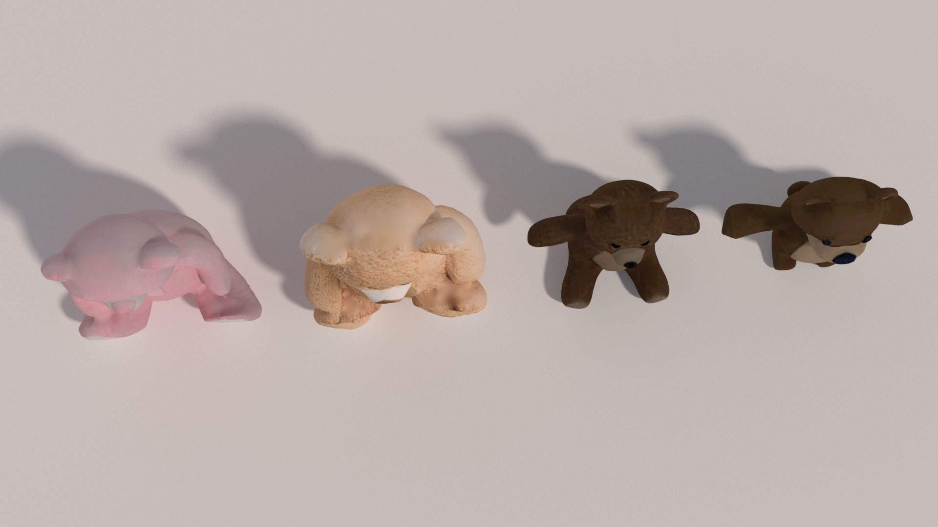 4 Teddy Bear 3D model_5