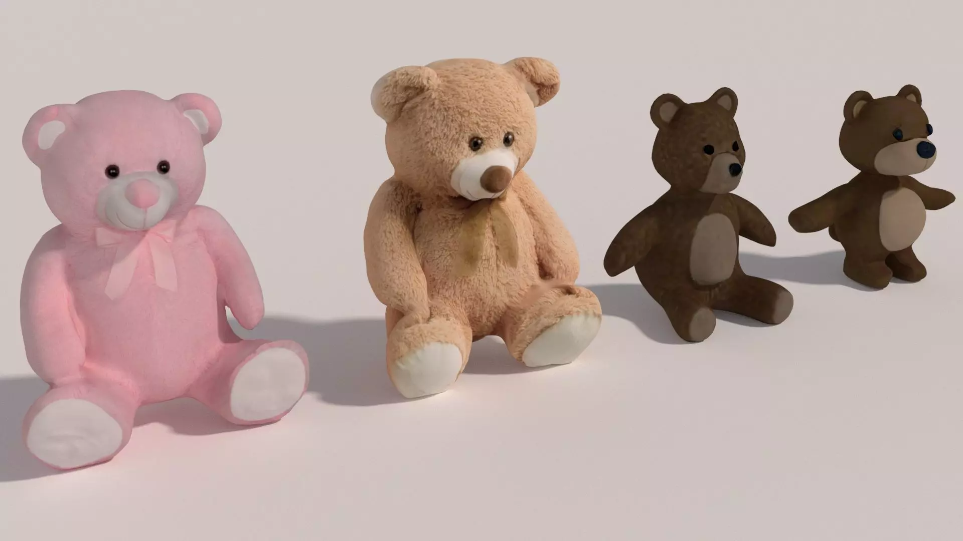 4 Teddy Bear 3D model_0
