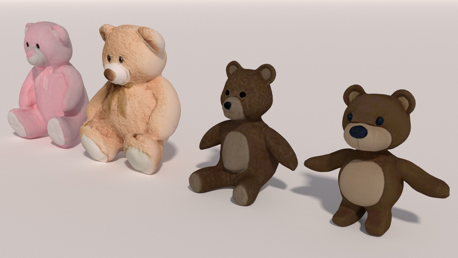 4 Teddy Bear 3D model_2