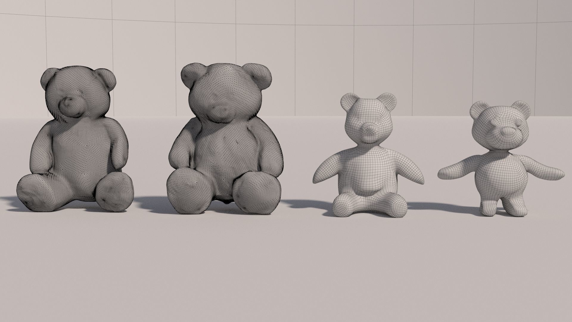 4 Teddy Bear 3D model_11