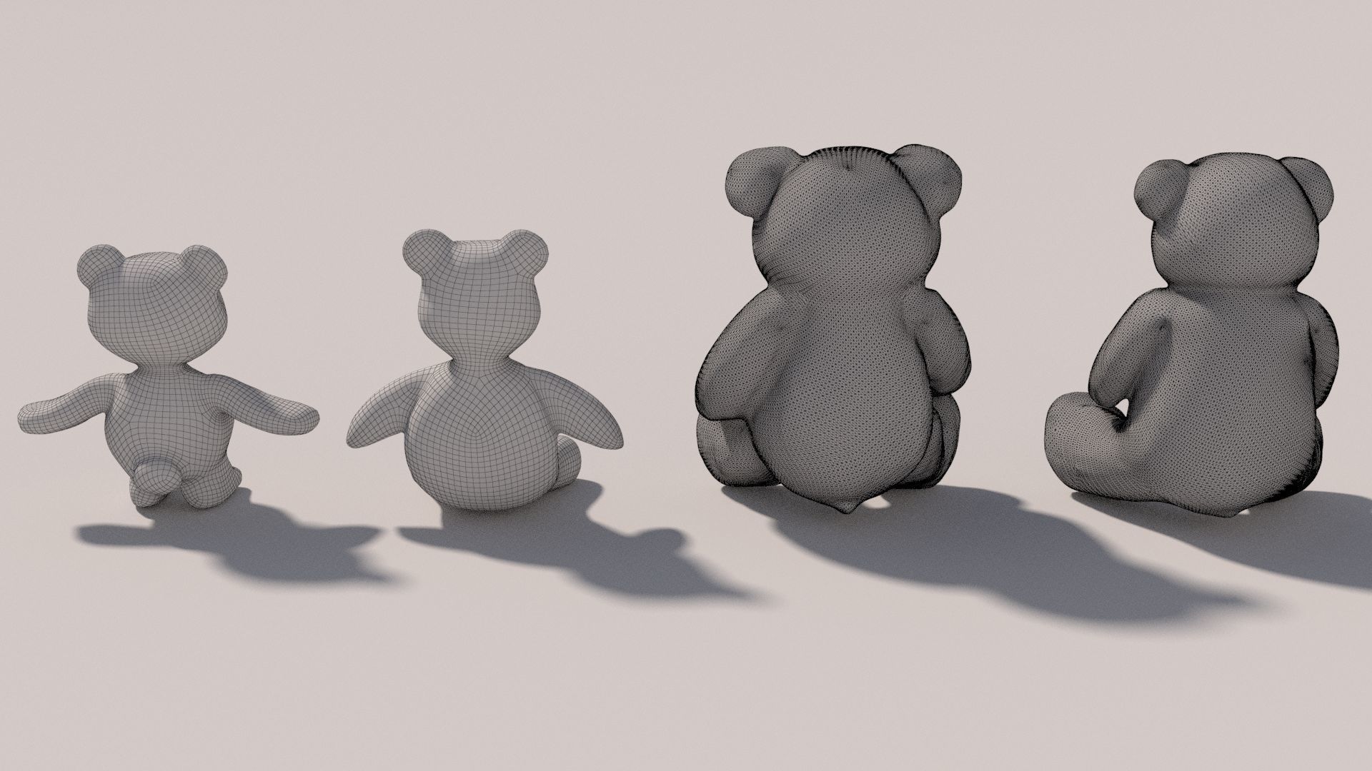 4 Teddy Bear 3D model_12