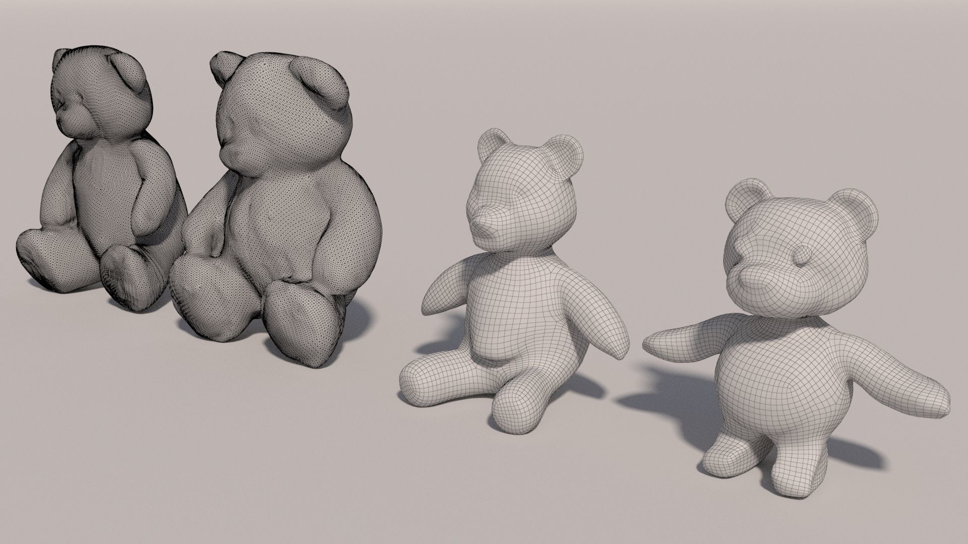 4 Teddy Bear 3D model_10
