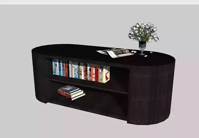 Elegant oval coffee table