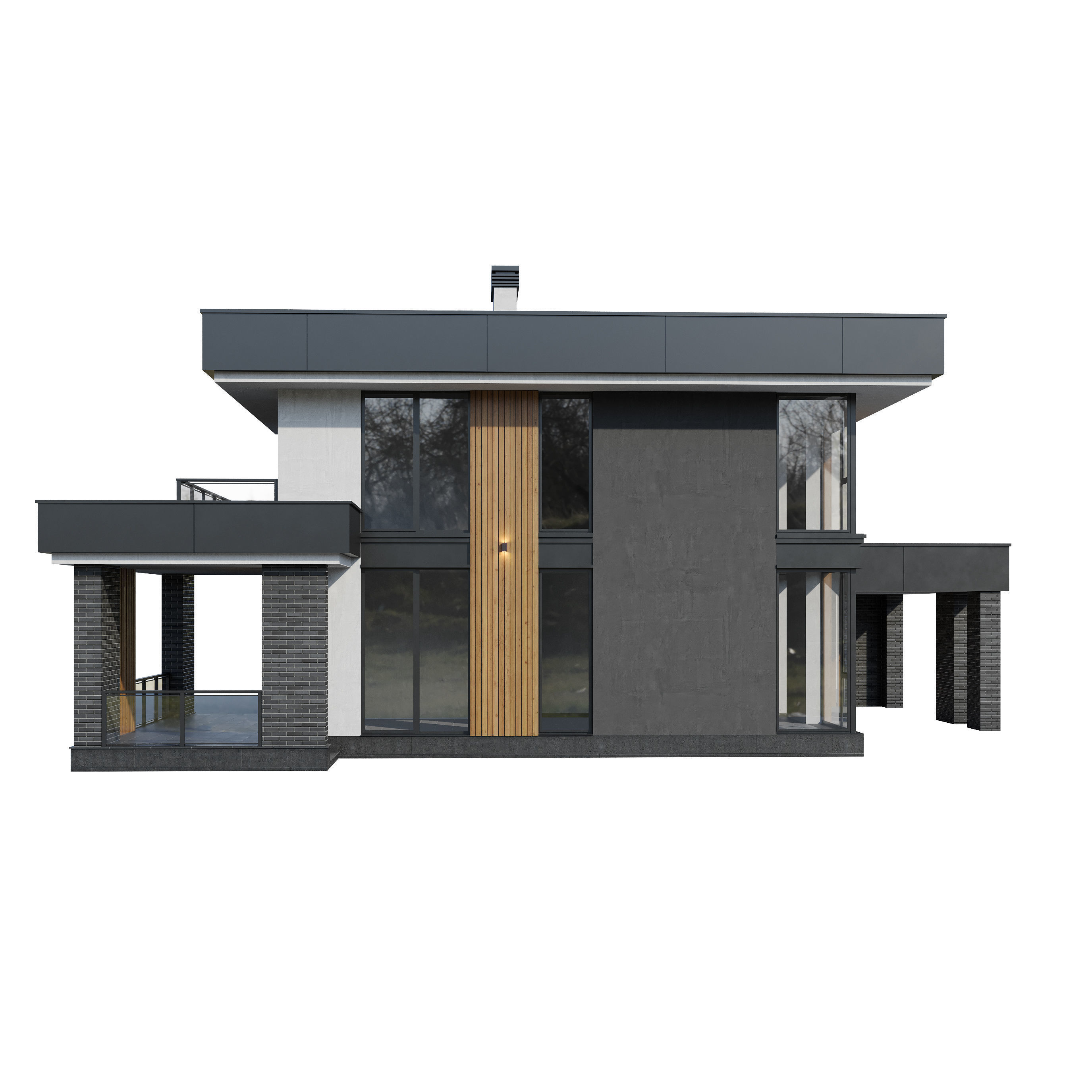Modern house v104 3D model_16