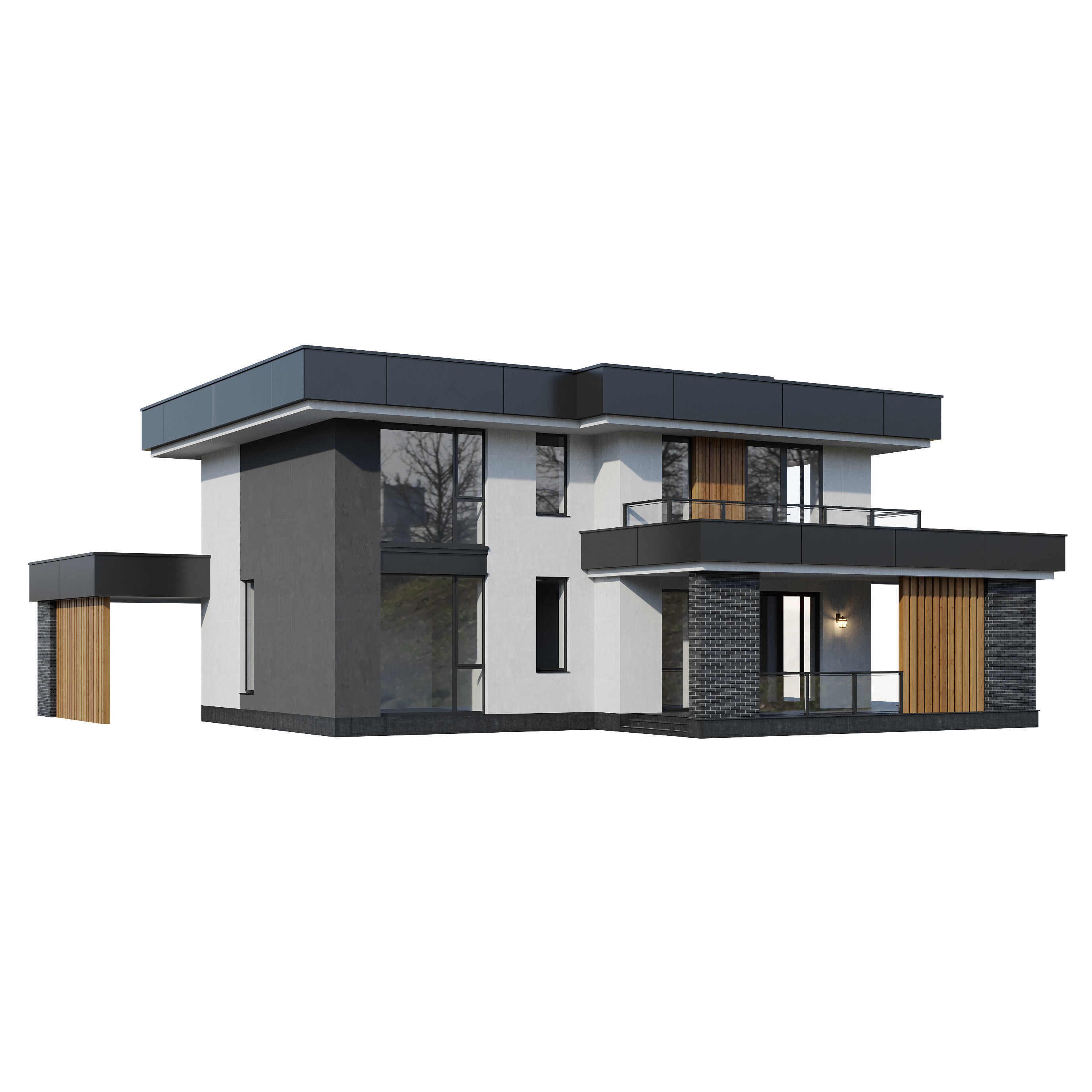 Modern house v104 3D model_10