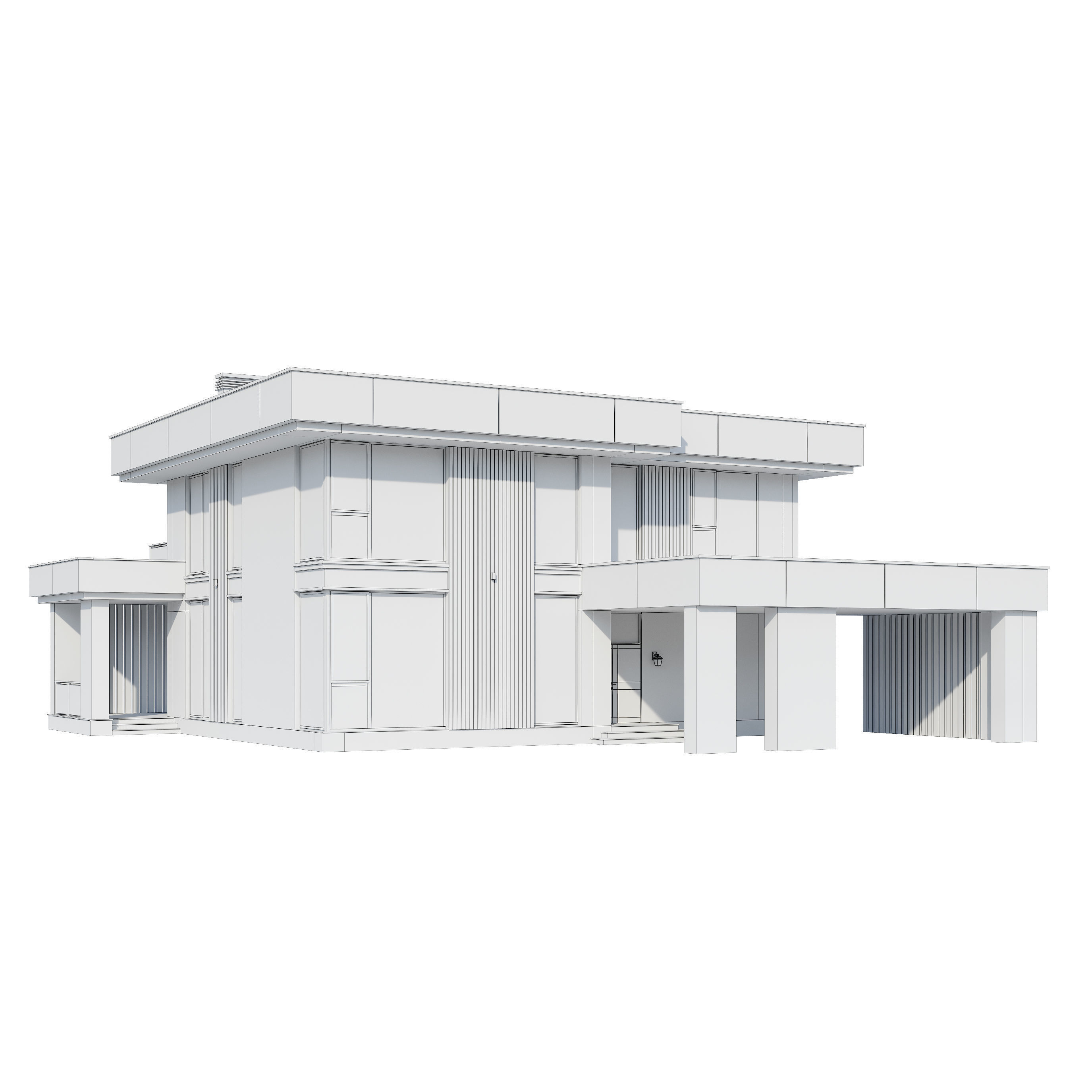 Modern house v104 3D model_5