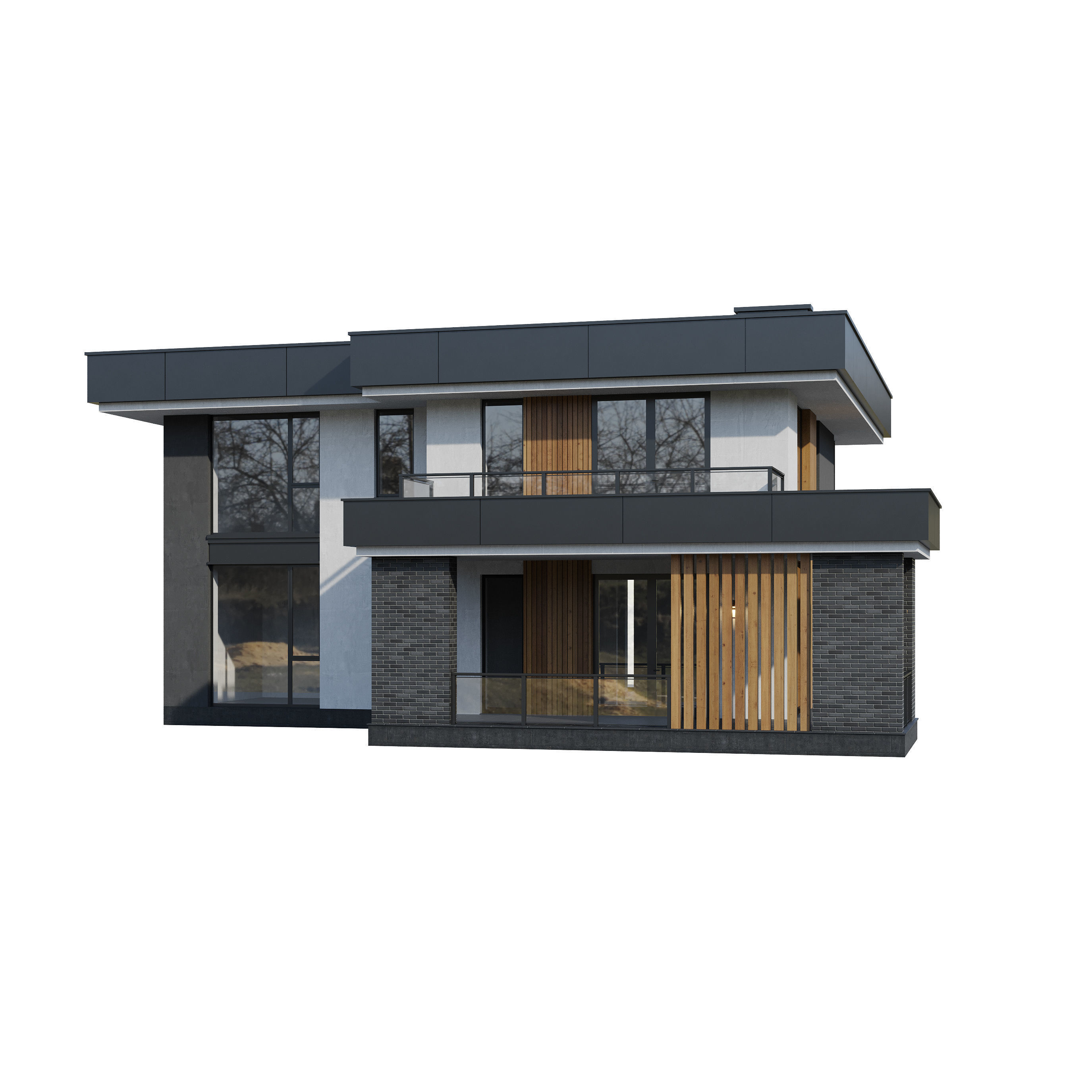 Modern house v104 3D model_11