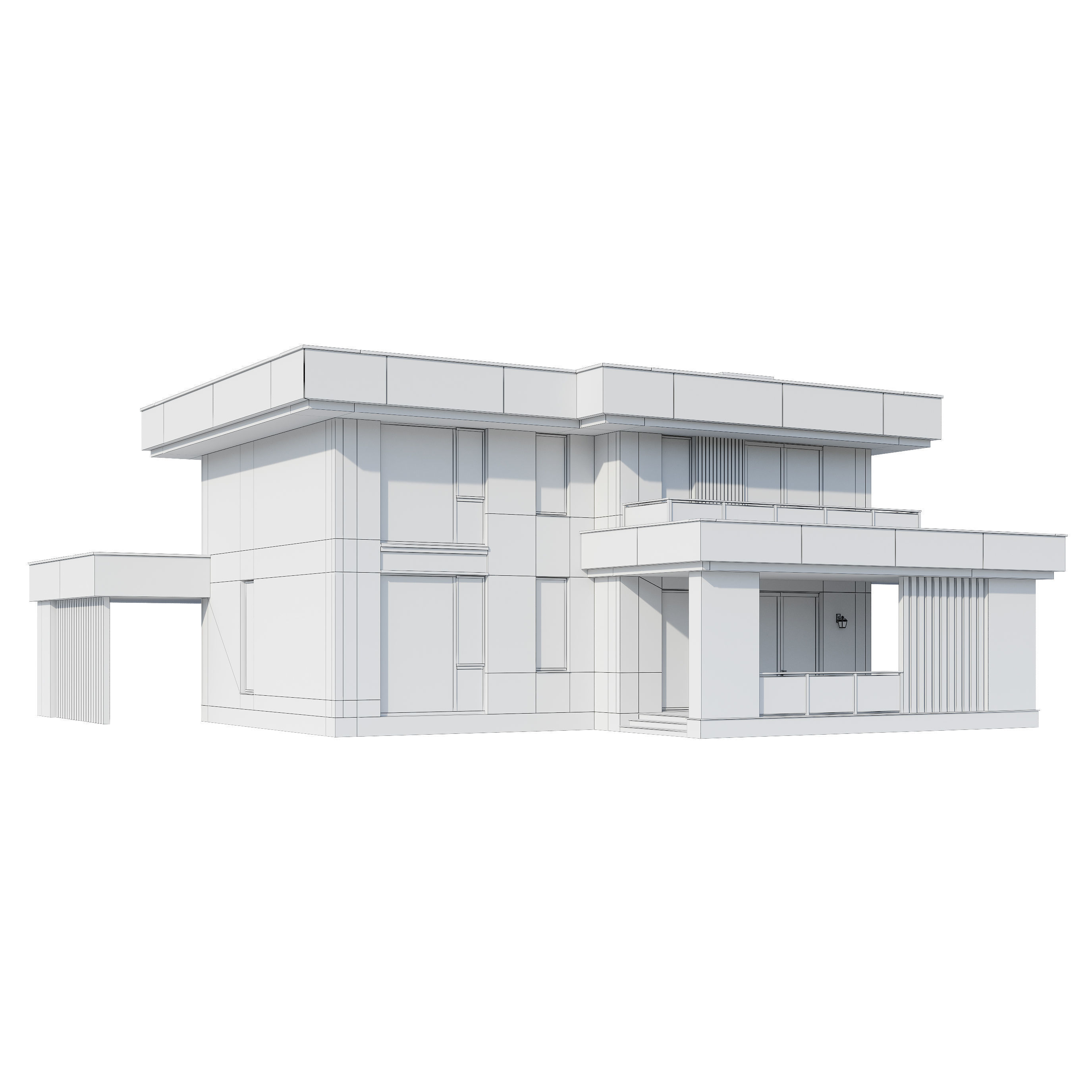Modern house v104 3D model_6