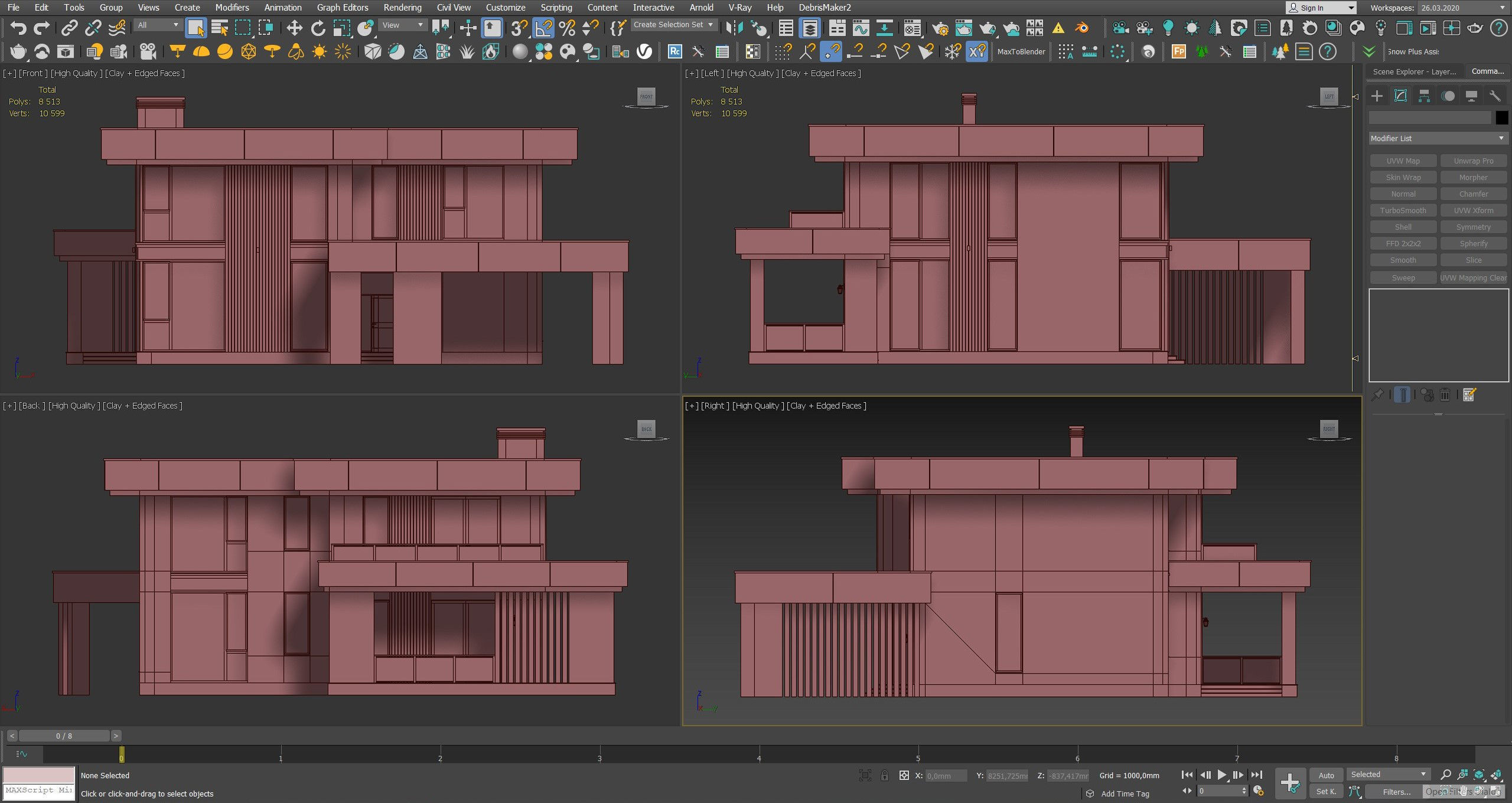 Modern house v104 3D model_8