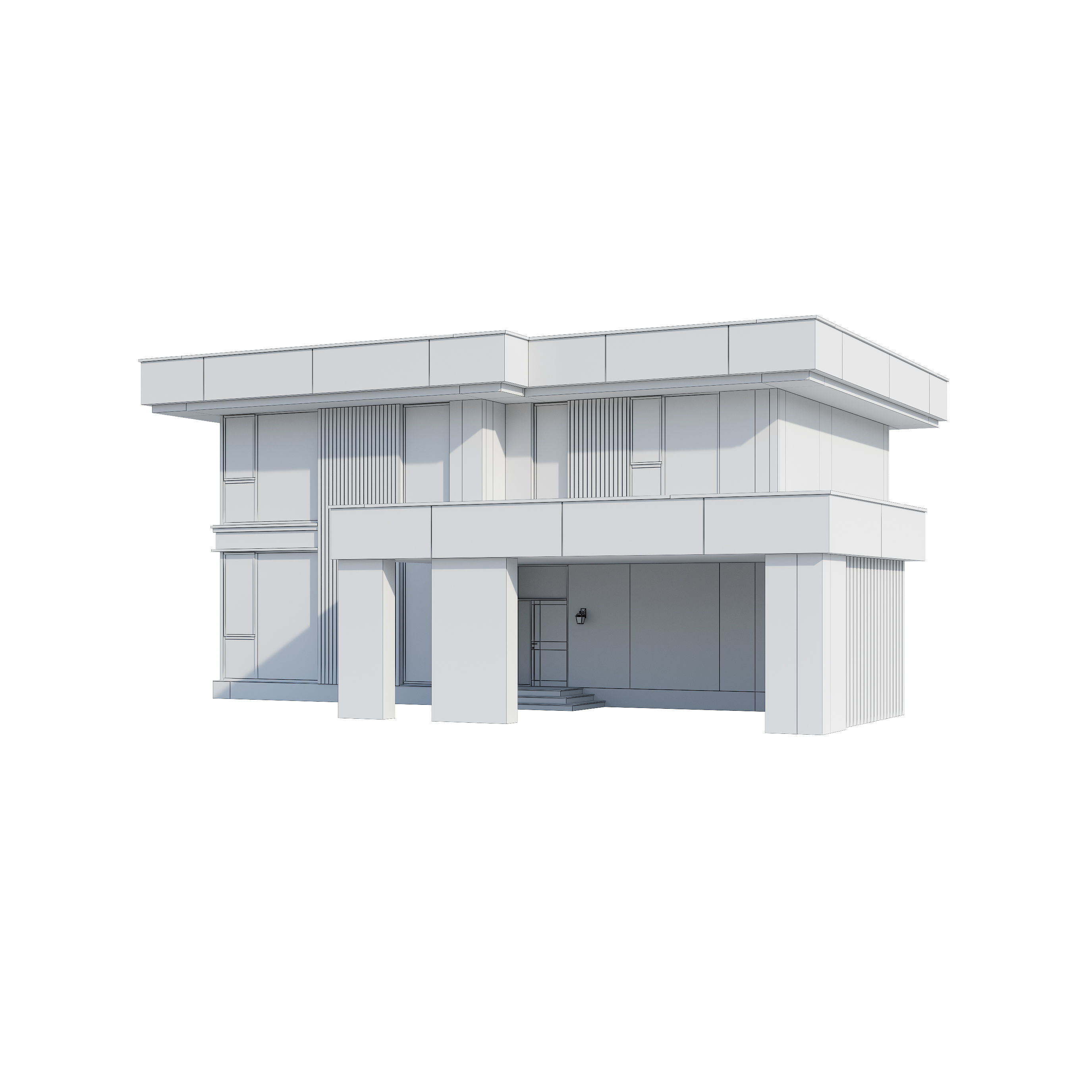 Modern house v104 3D model_21