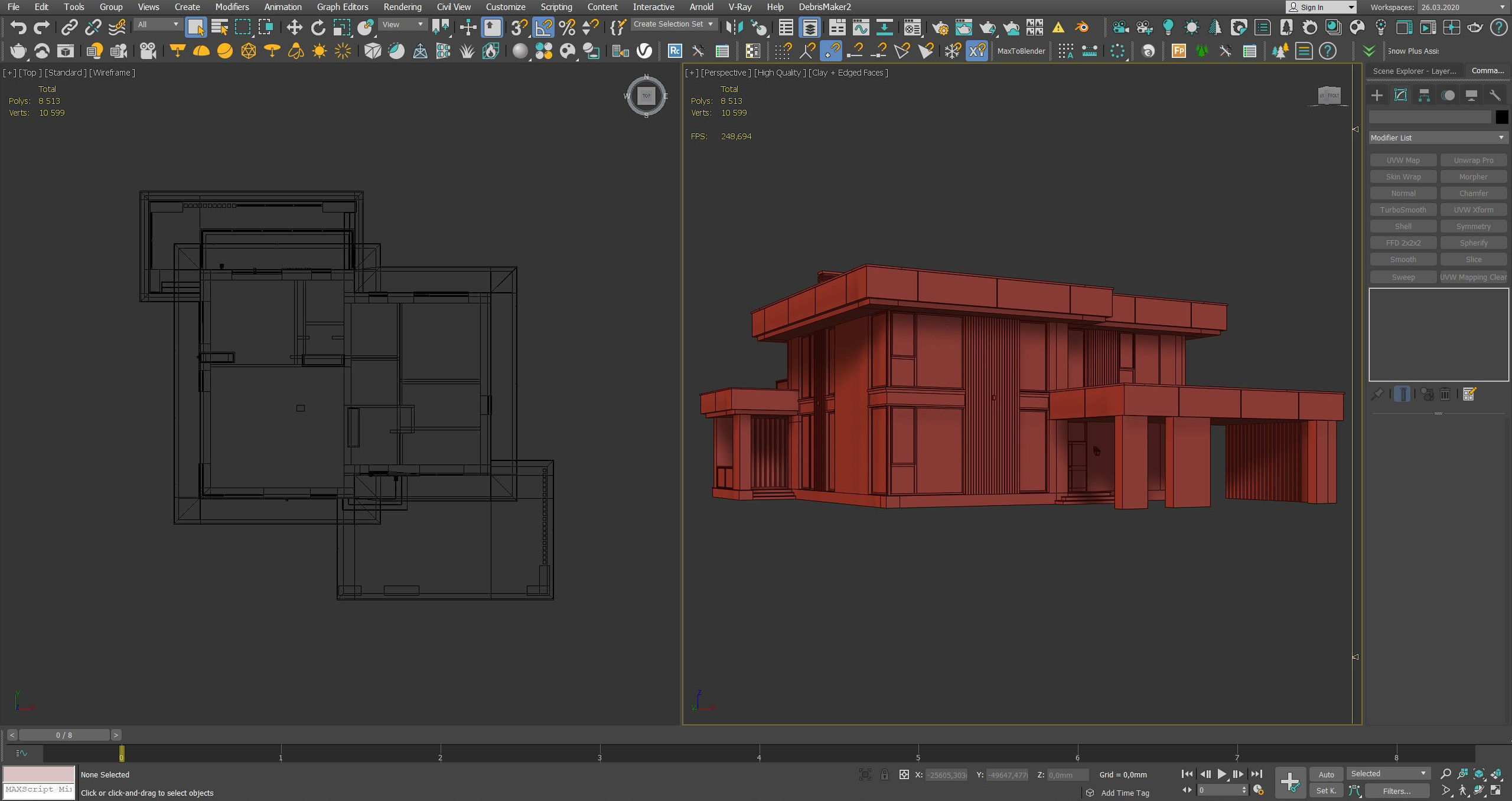 Modern house v104 3D model_7