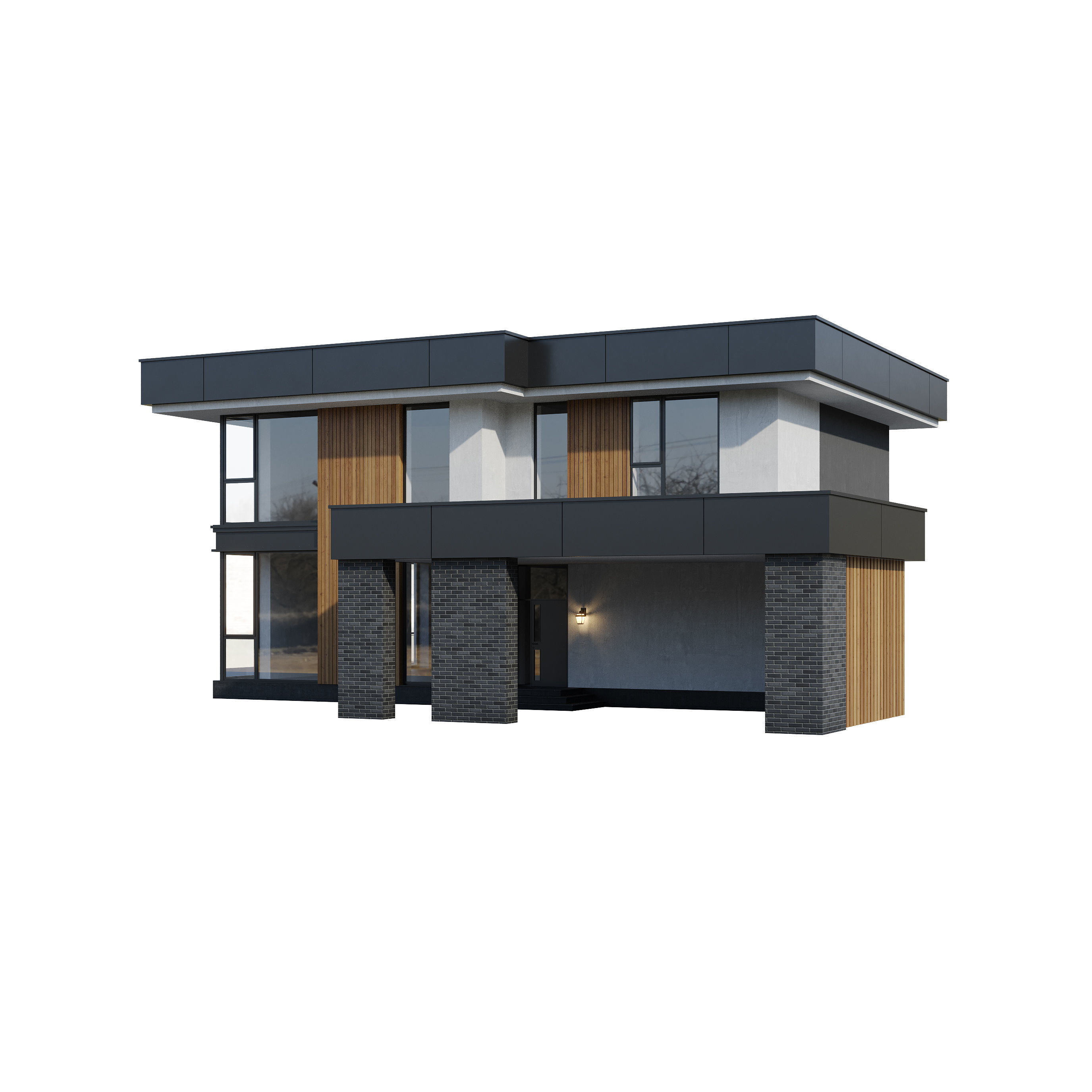 Modern house v104 3D model_12