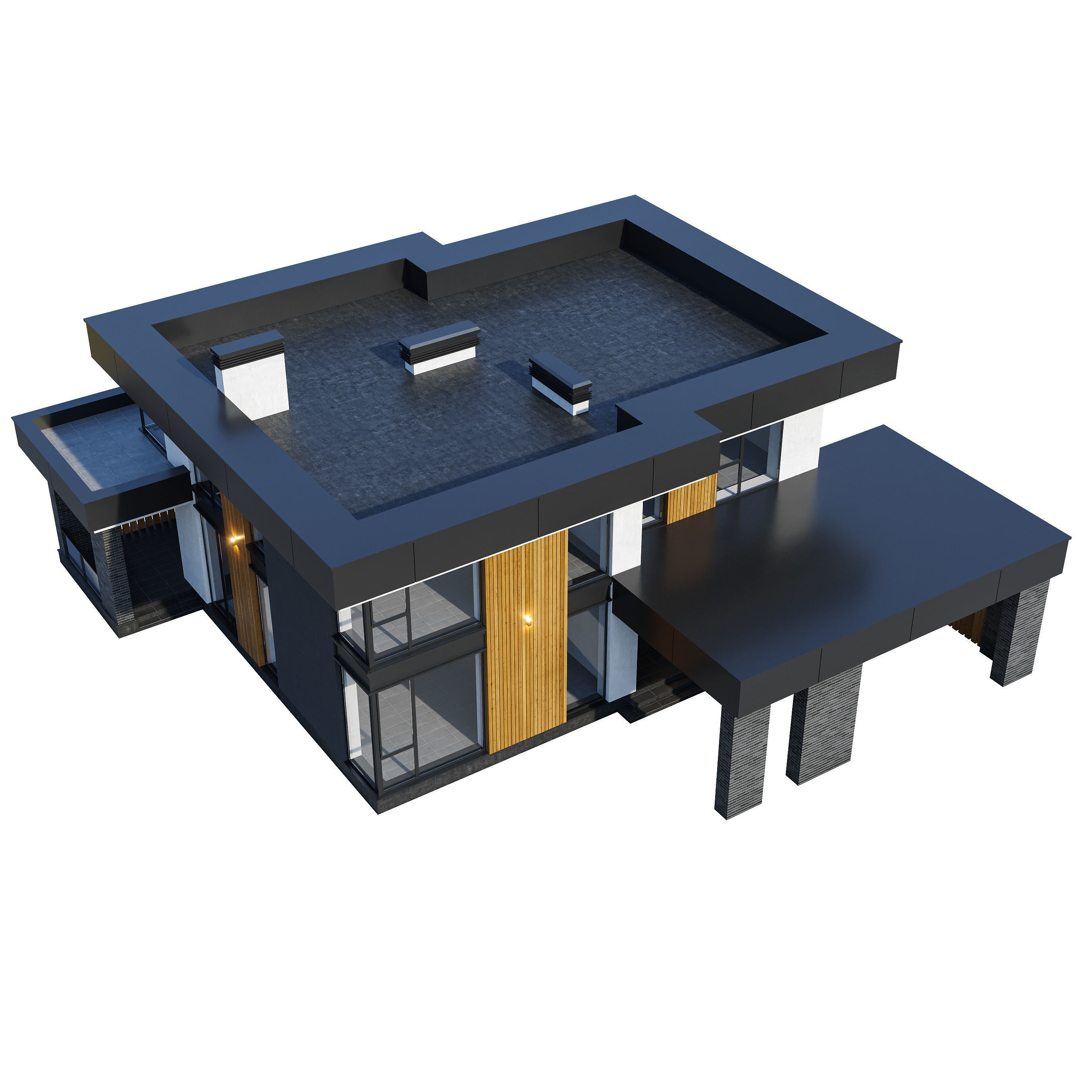 Modern house v104 3D model_4